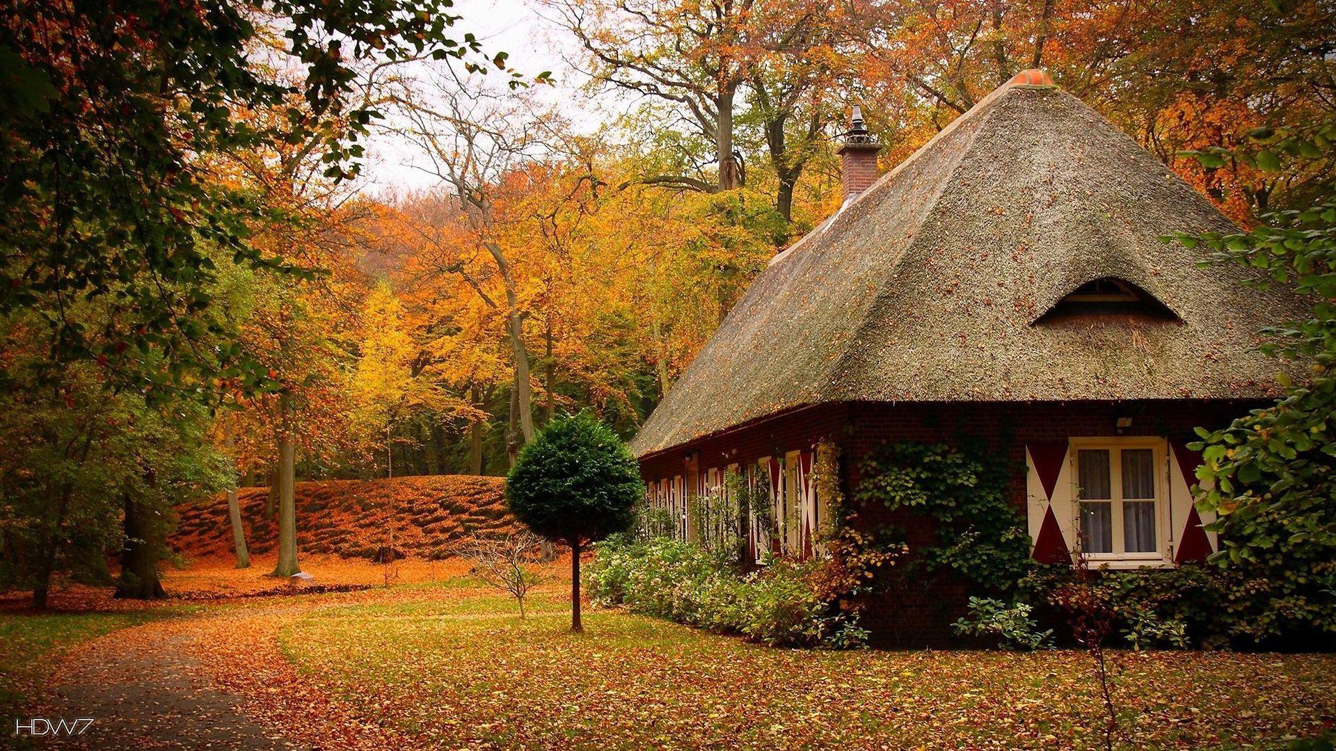 Autumn House Wallpaper