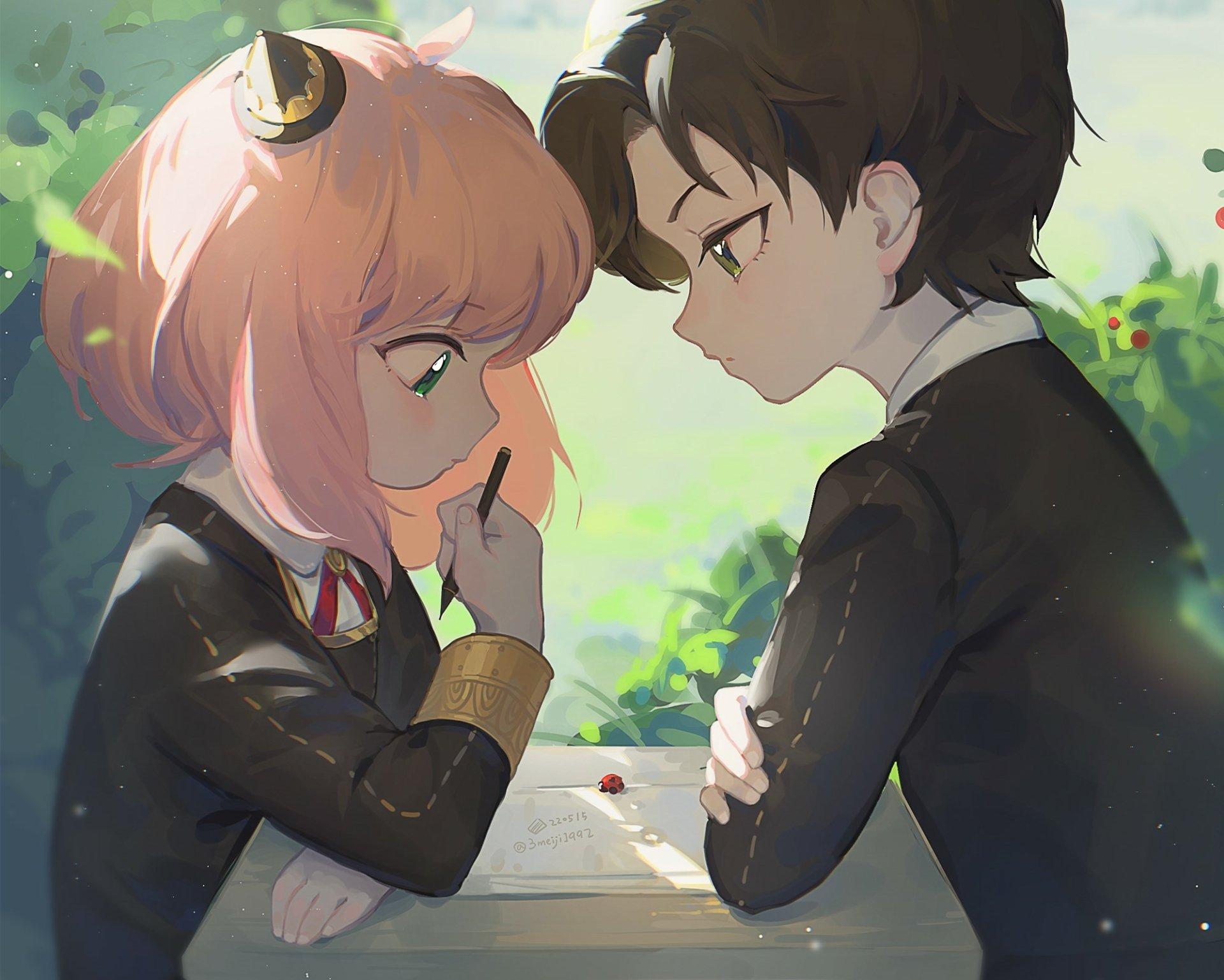 Anya and Damian Wallpaper