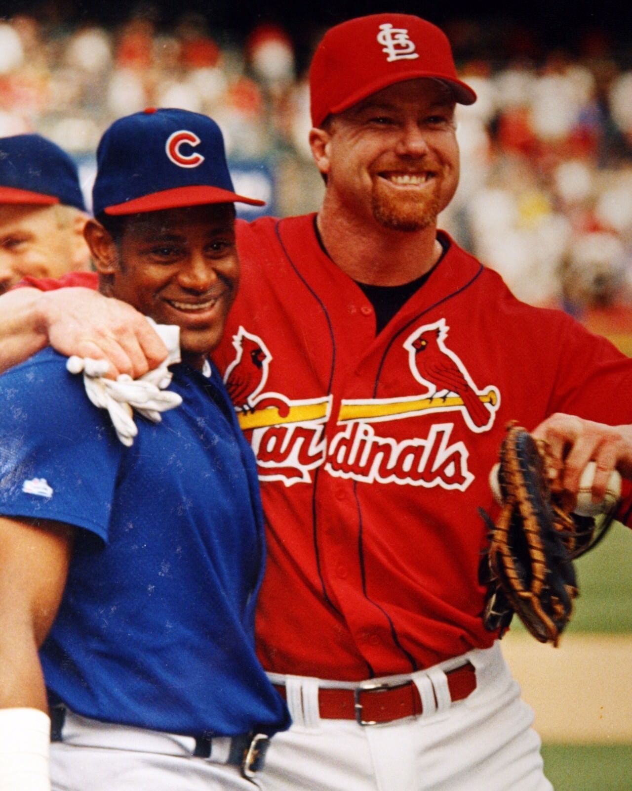 MARK McGWIRE SAMMY SOSA 8X10 PHOTO ST LOUIS CARDINALS CUBS BASEBALL PICTURE MLB