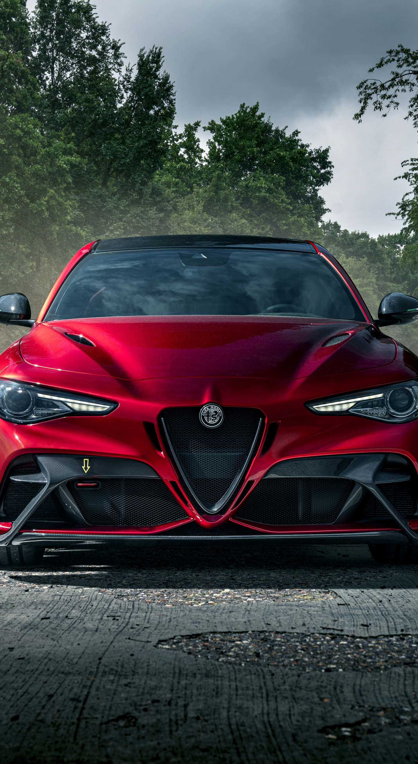 Download wallpaper 1440x2630 alfa romeo giulietta gta, red car, samsung galaxy note 8, 1440x2630 HD background, 26830