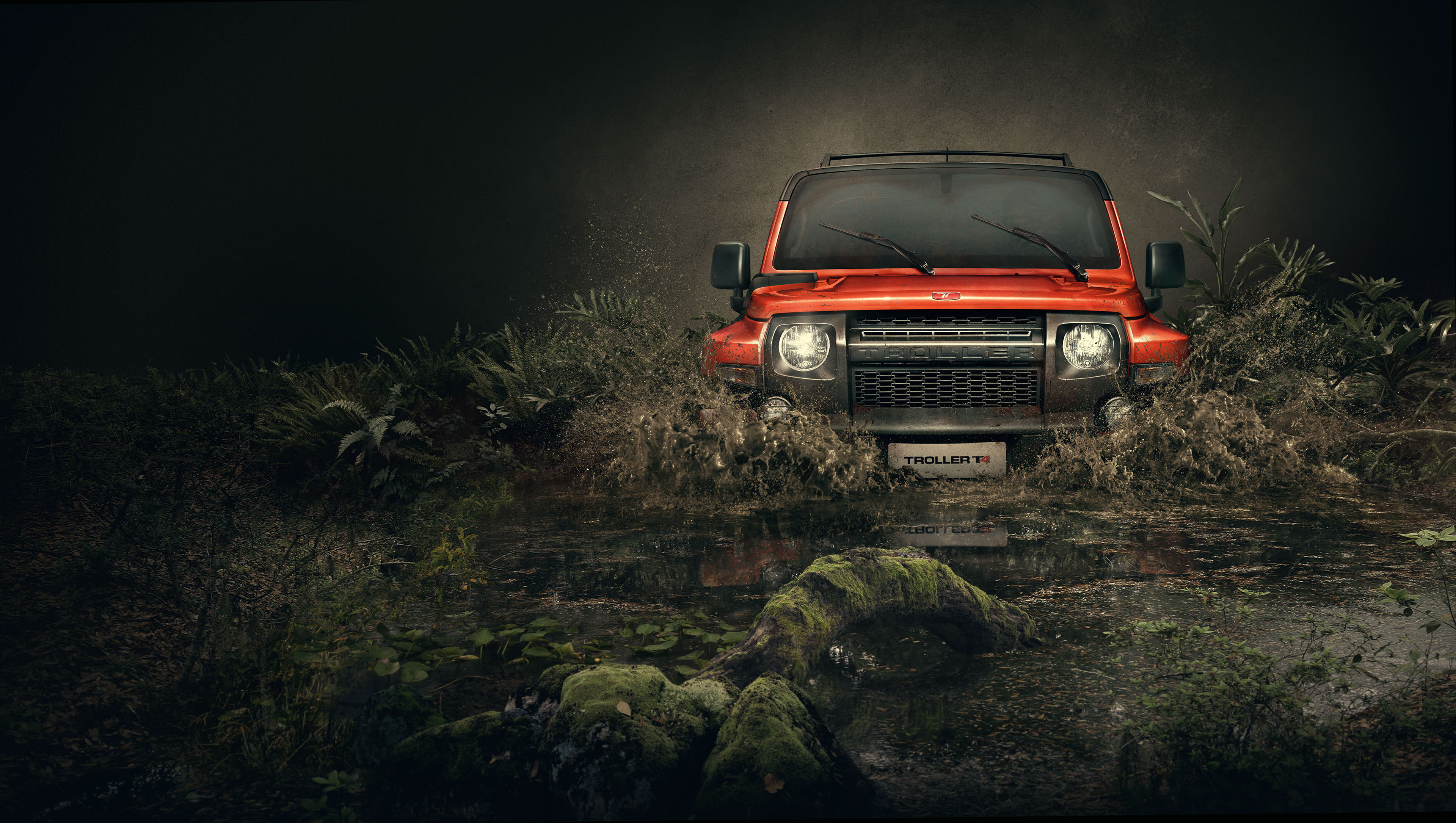 Wallpaper, car, vehicle, 4x4, Jeep, Photohop 3840x2171