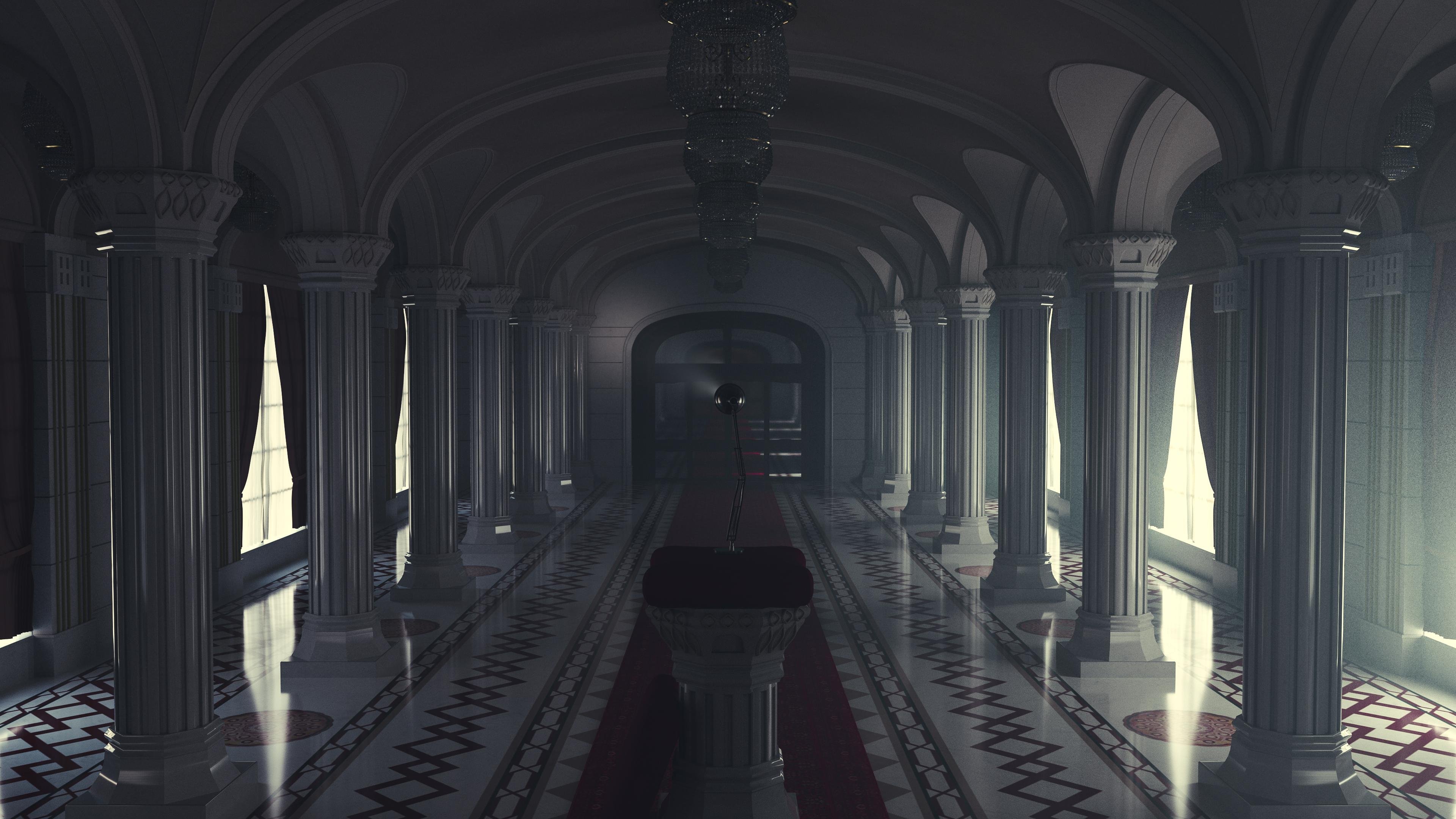 Abandoned Lamp Room 4K Wallpaper