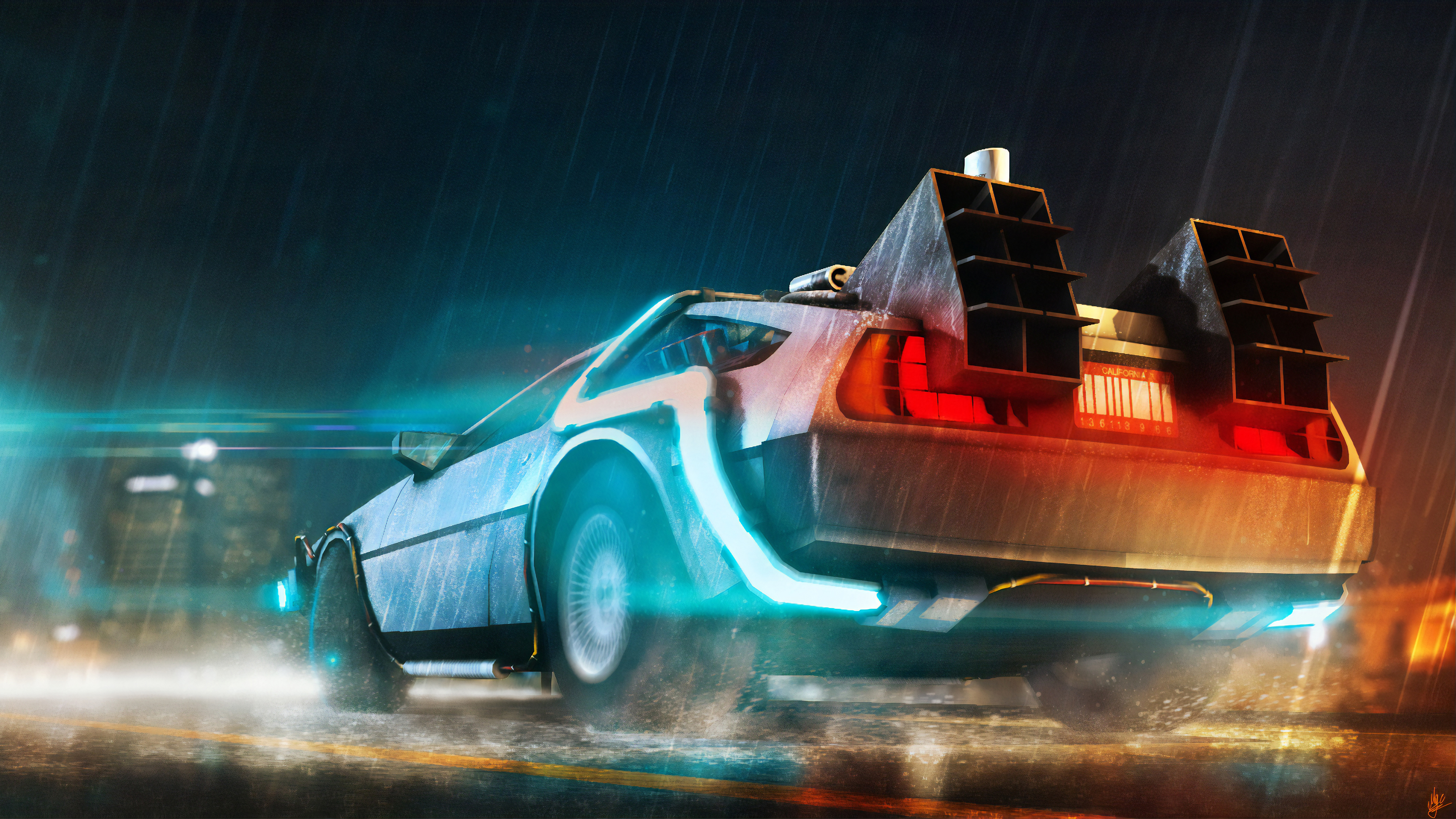 Delorean Cyberpunk Car 4k Wallpaper, HD Cars Wallpaper, 4k Wallpaper, Image, Background, Photos and Picture