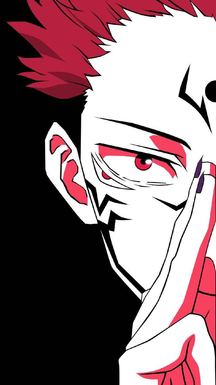 Download Sukuna Half Face Wallpaper