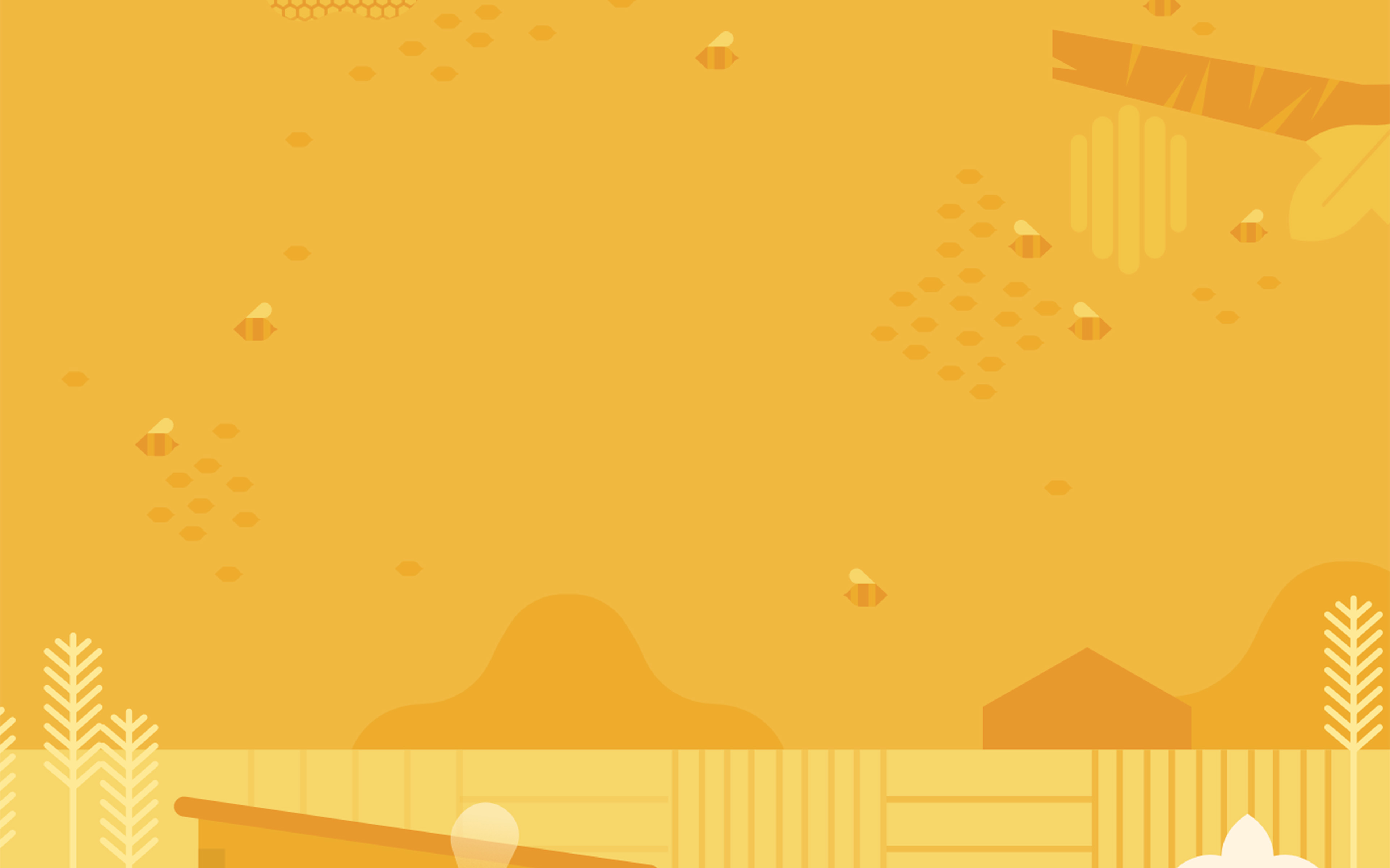 Minimal Honey Yellow Art