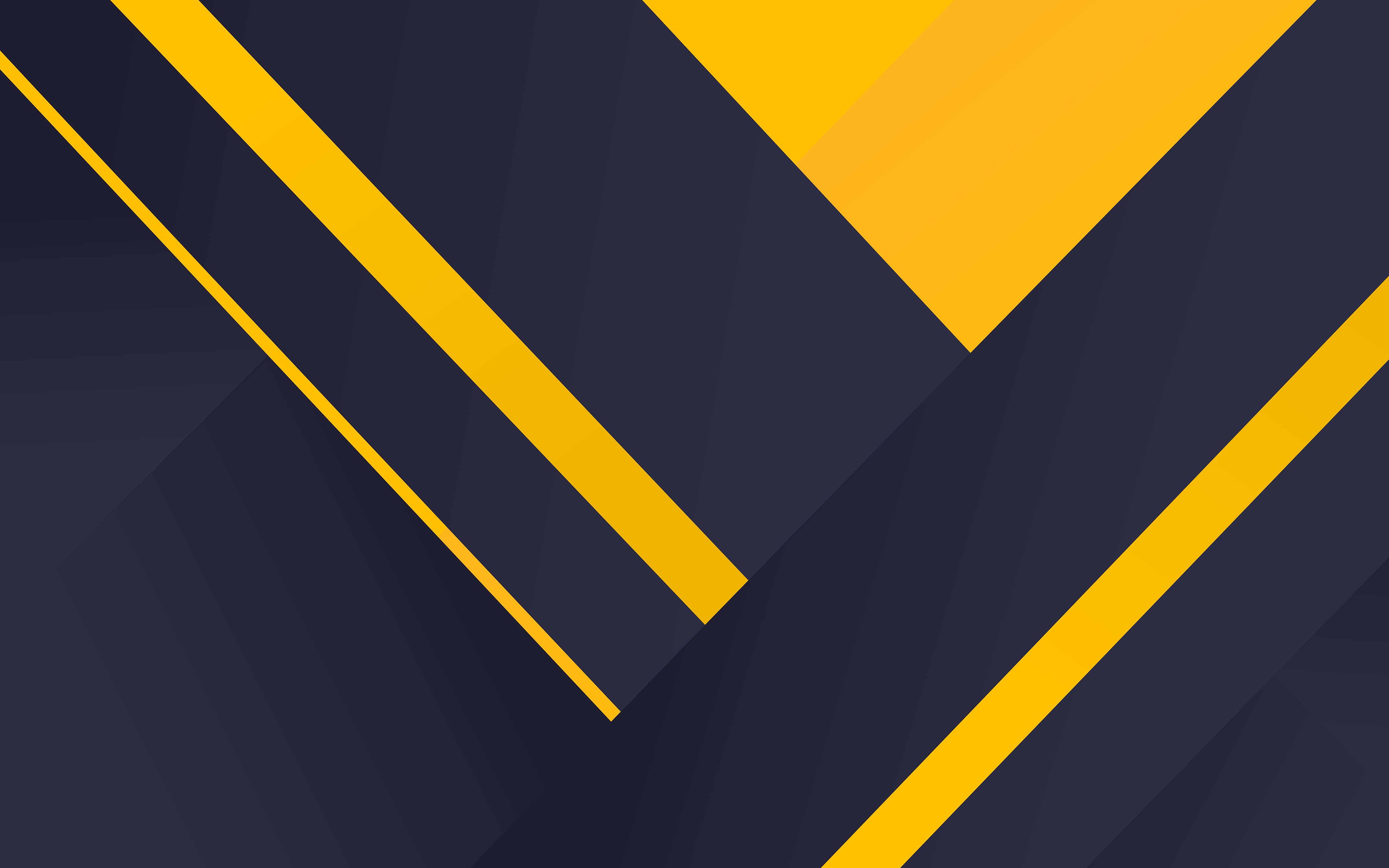 Wallpaper / Yellow, Minimal, 4K, Dark background, Material, 4K, Geometric free download