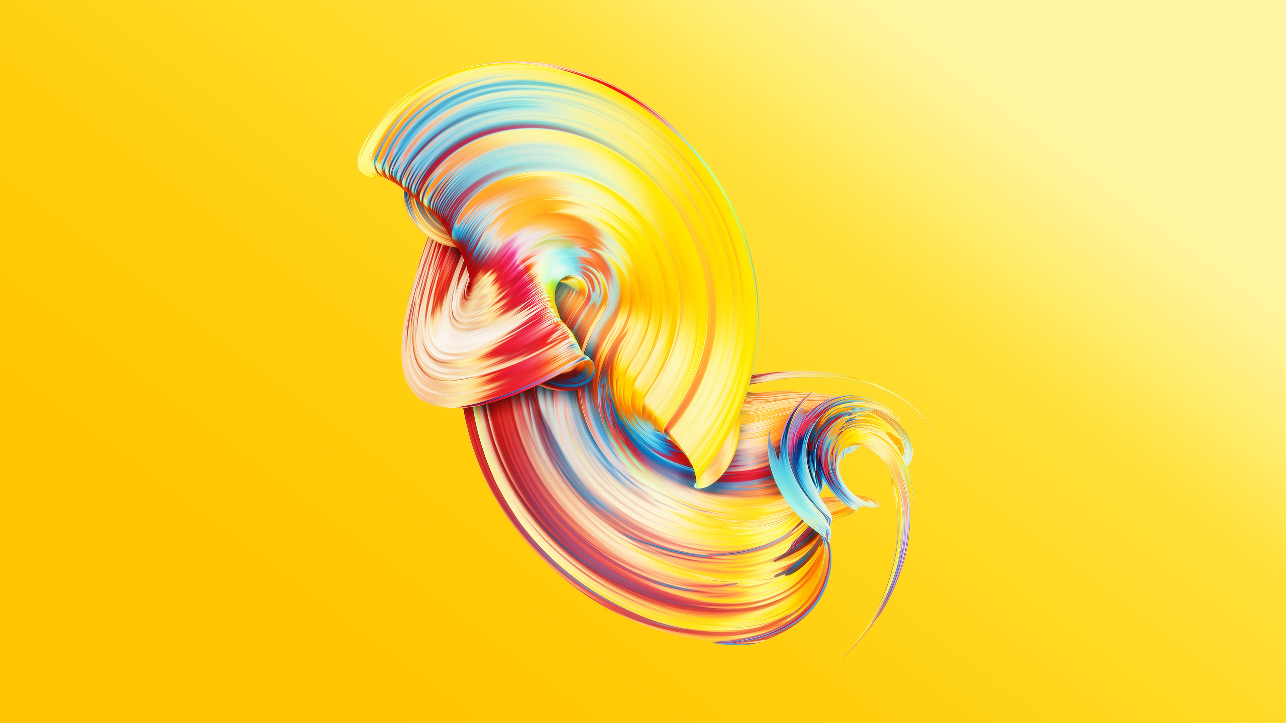 Wallpaper 4k Paintwave Yellow Wallpaper