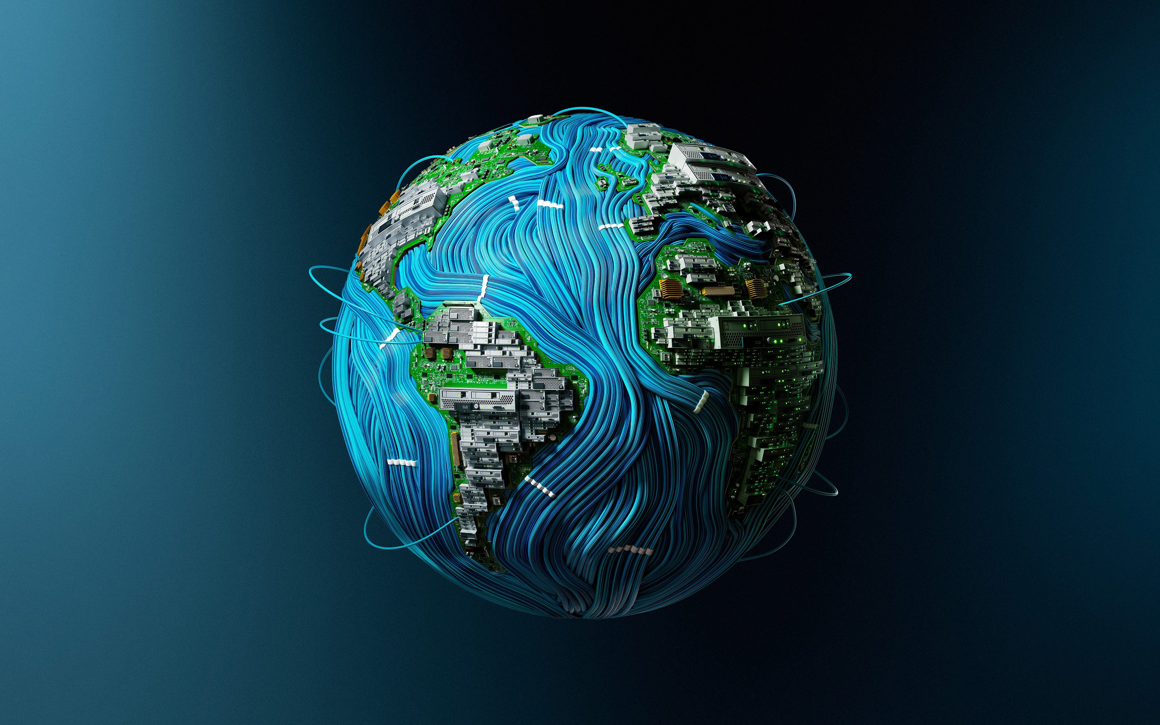 High Tech Earth 4K Wallpaper