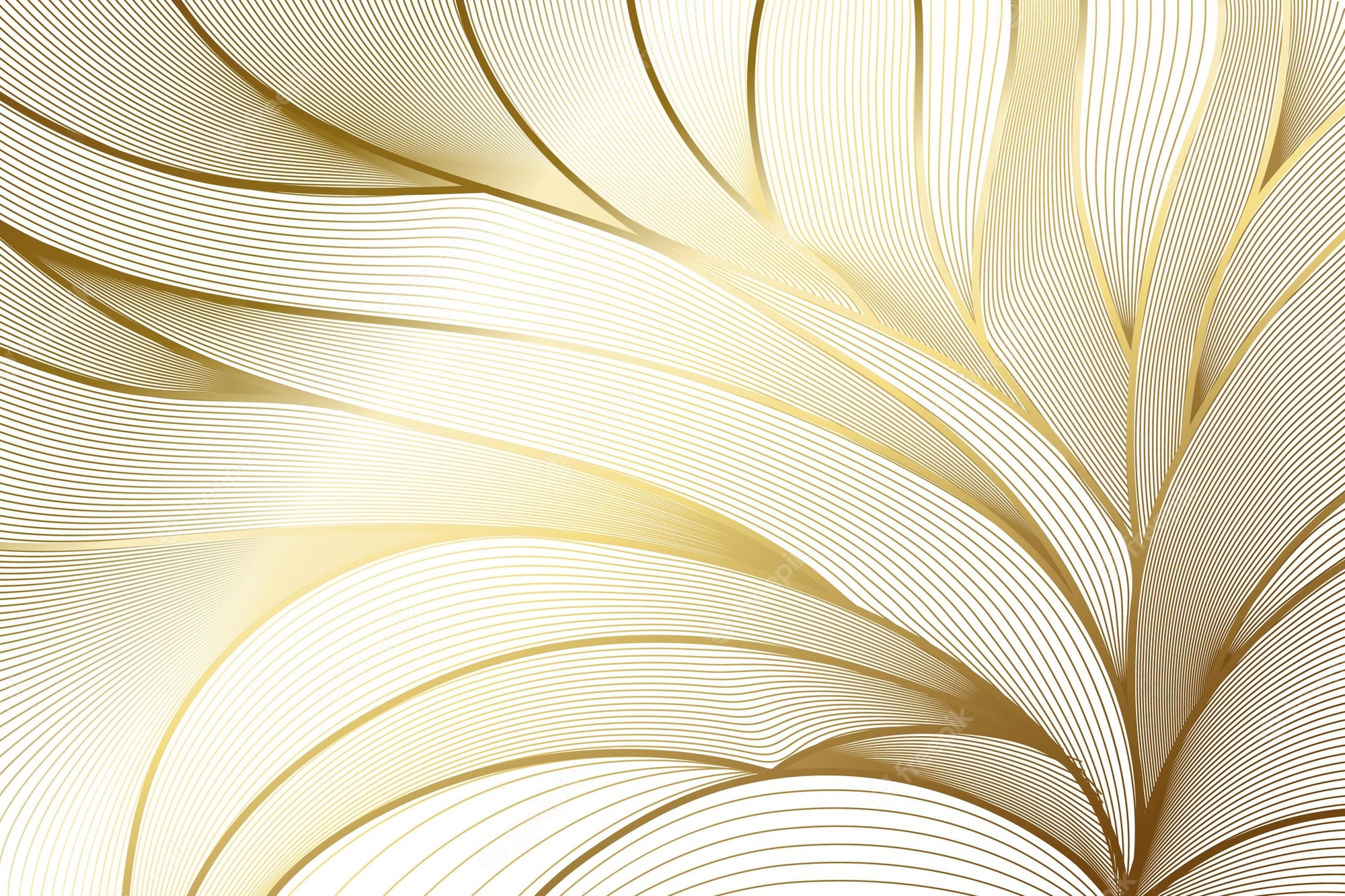 Premium Vector. Gradient golden linear background