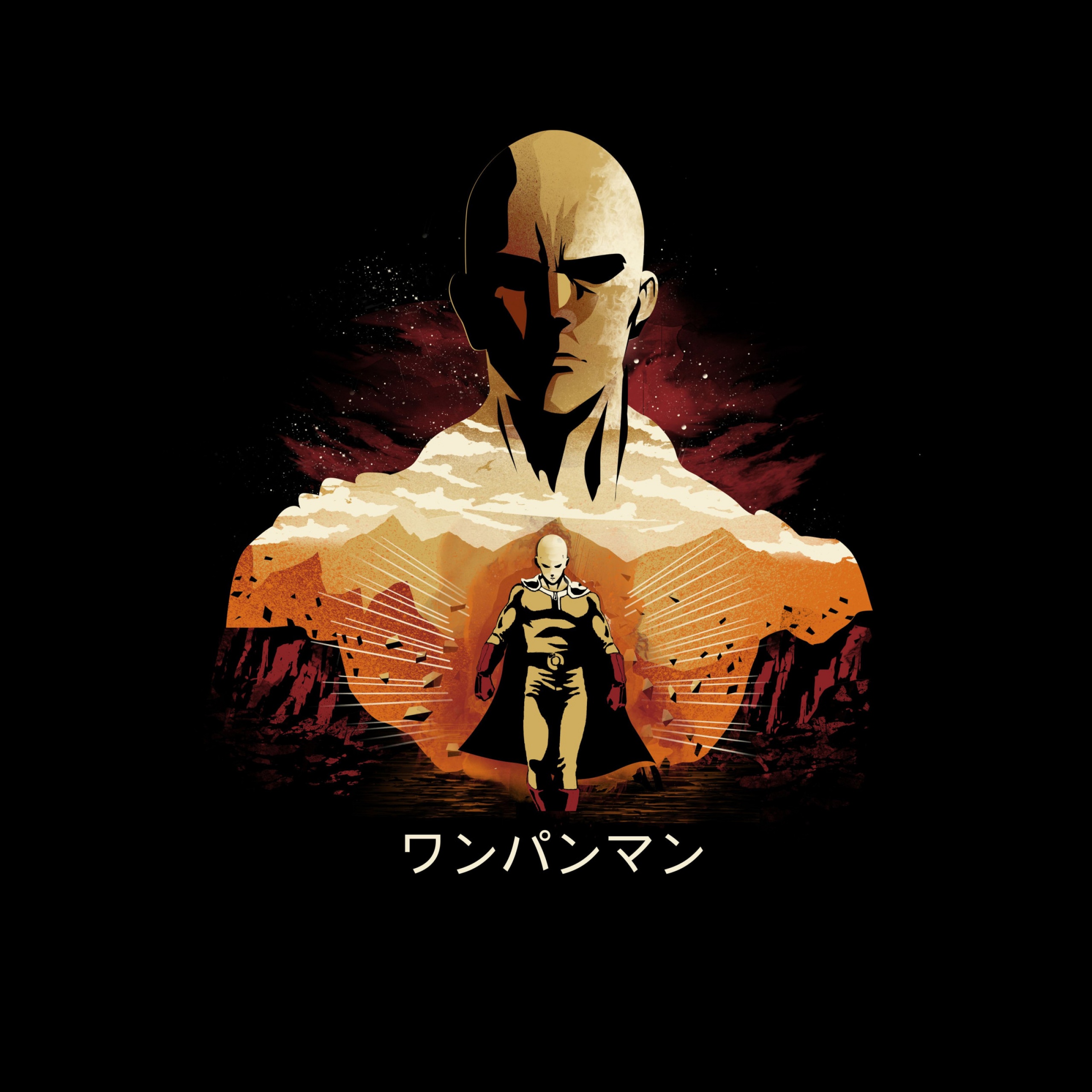 Saitama Wallpaper 4K, One Punch Man, AMOLED