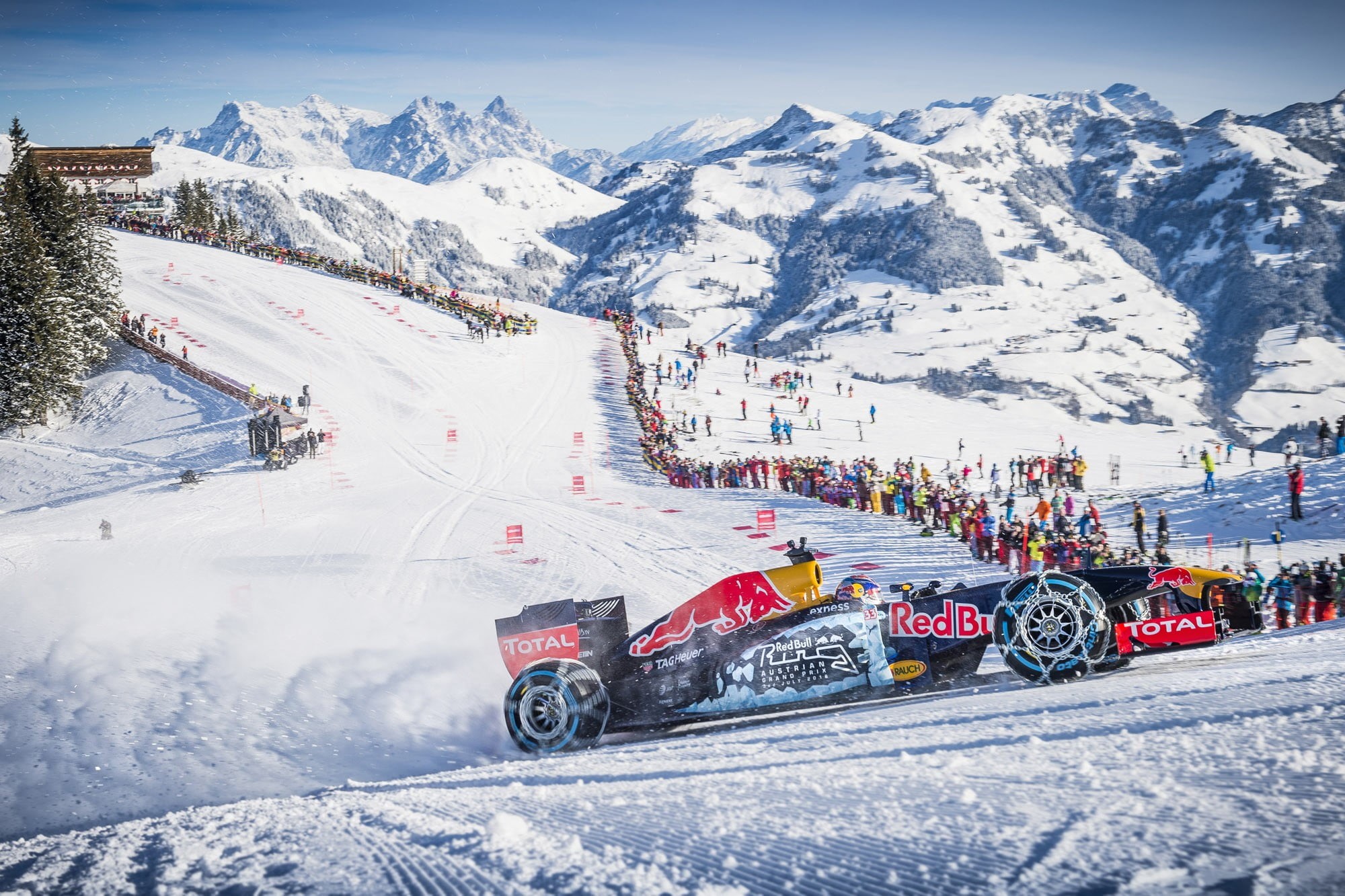 Wallpaper / mountain, snow, Racing, Kitzbühel, Red Bull, 1080P, Max Verstappen, winter, Formula 1, Red Bull Racing free download