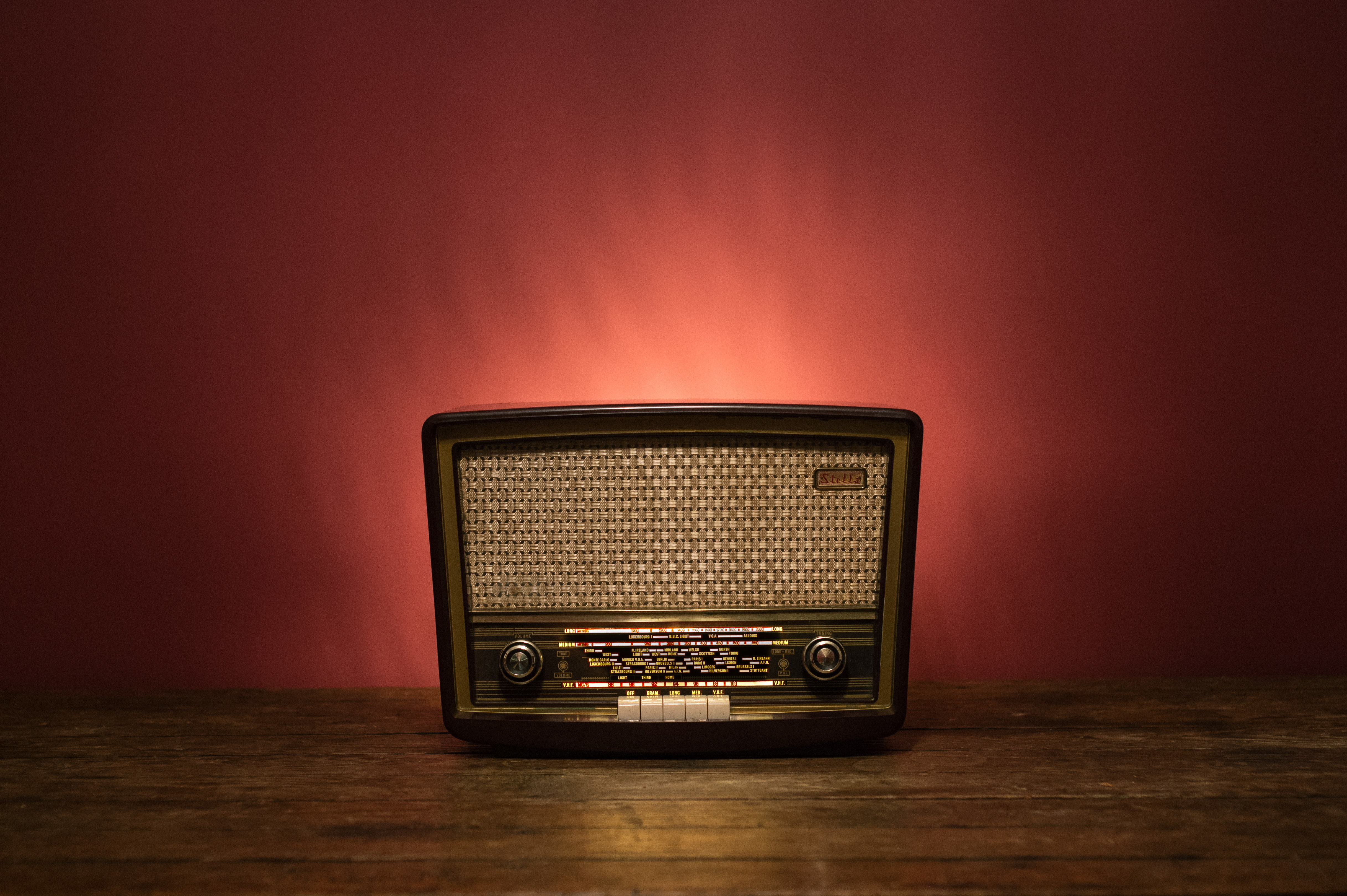 Vintage Black Radio, Background, Receiver, Retro Wallpaper Styled, Technology