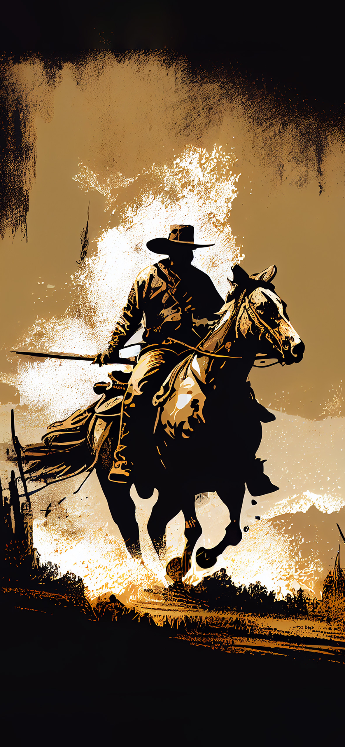 Cowboy Brown Art Wallpaper Aesthetic Wallpaper iPhone