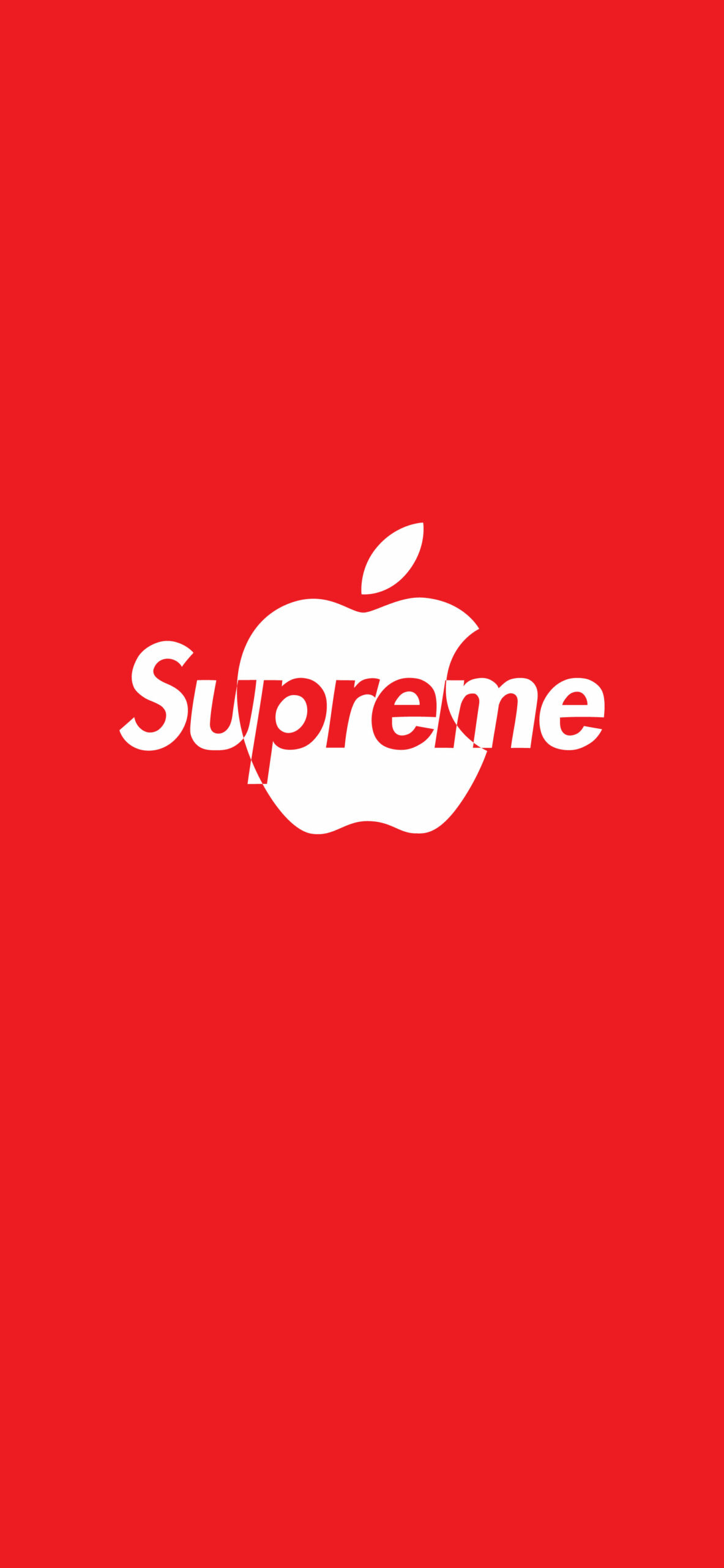 Supreme x Apple Red Wallpaper