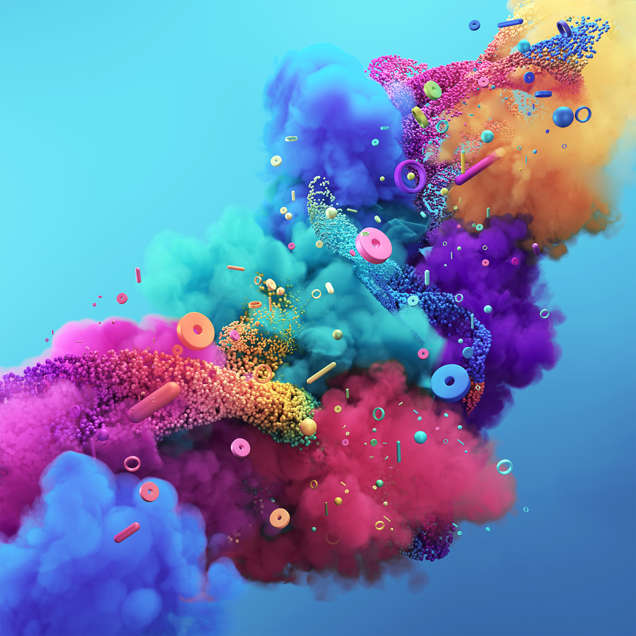 Digital Art Color Rainbow Pattern Background Wallpaper