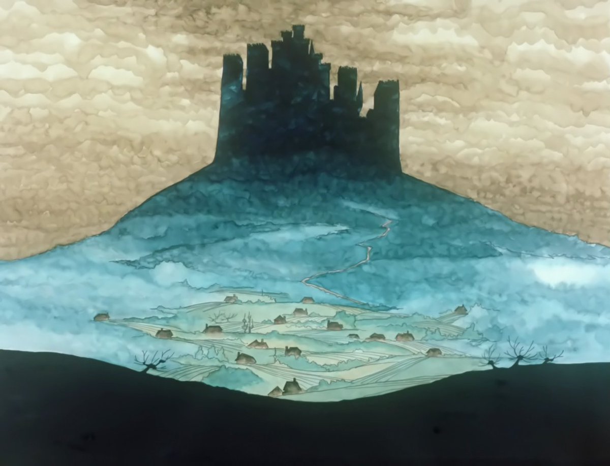 Anime Background Art of Sadness Dir. Eiichi Yamamoto Art Dir. Kuni Fukai