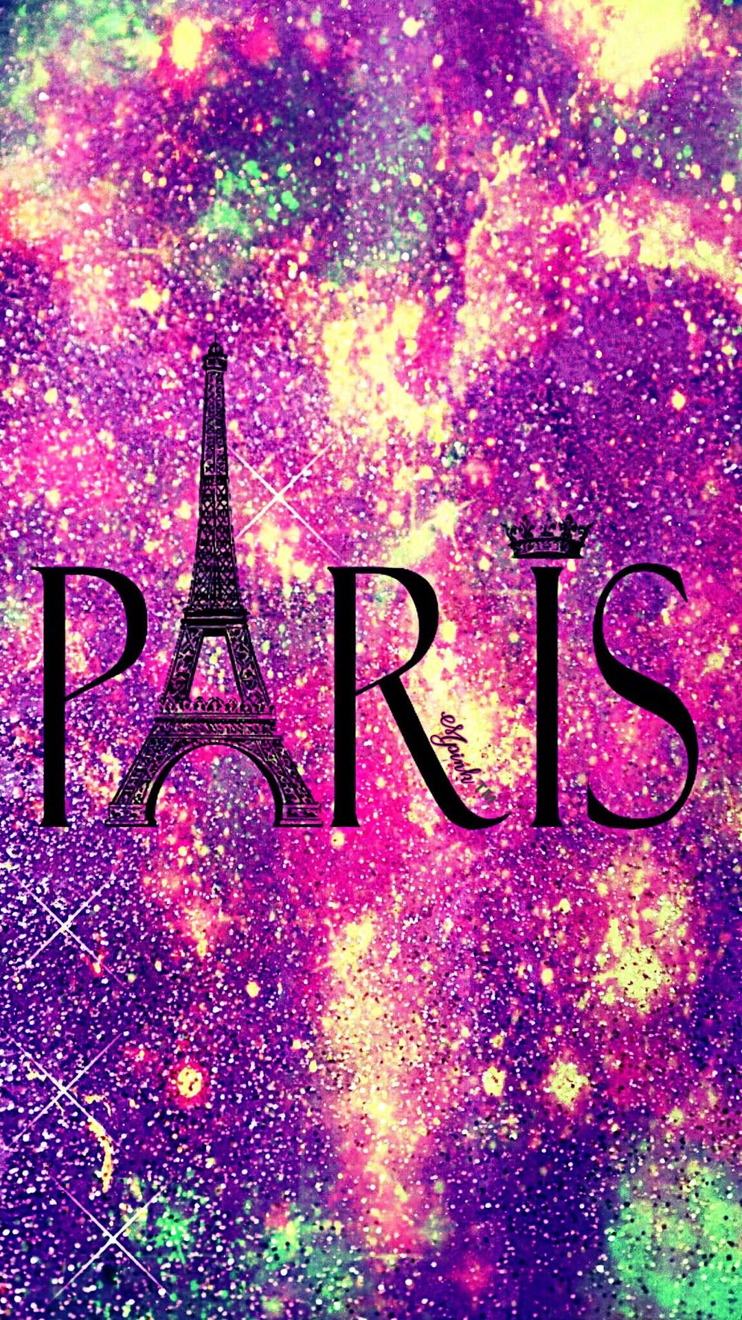Glitter art paris Wallpaper Download