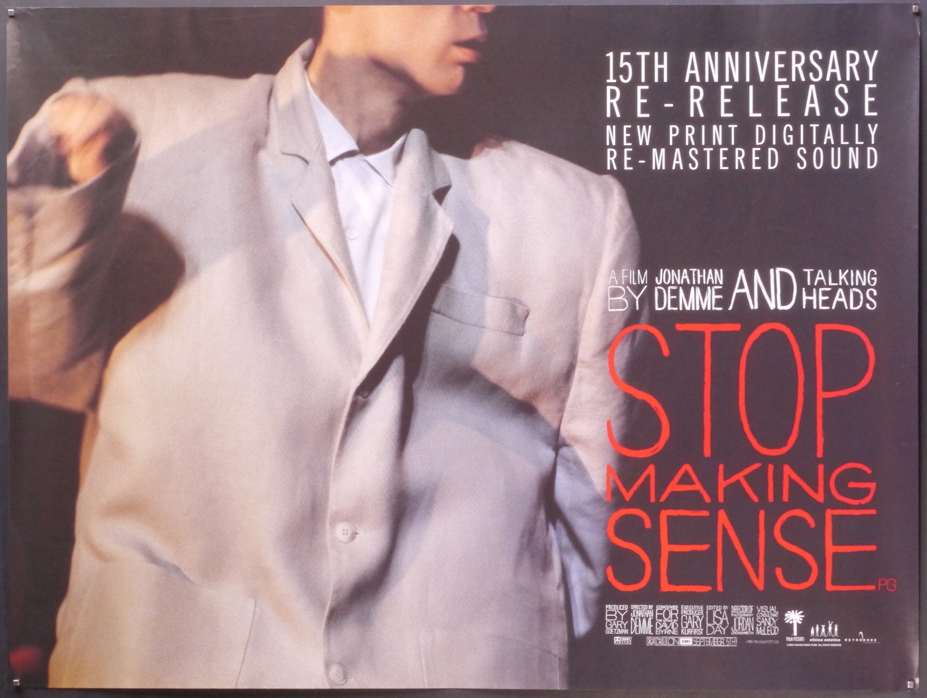 Stop Making Sense Original Vintage Movie Poster For Jonathan