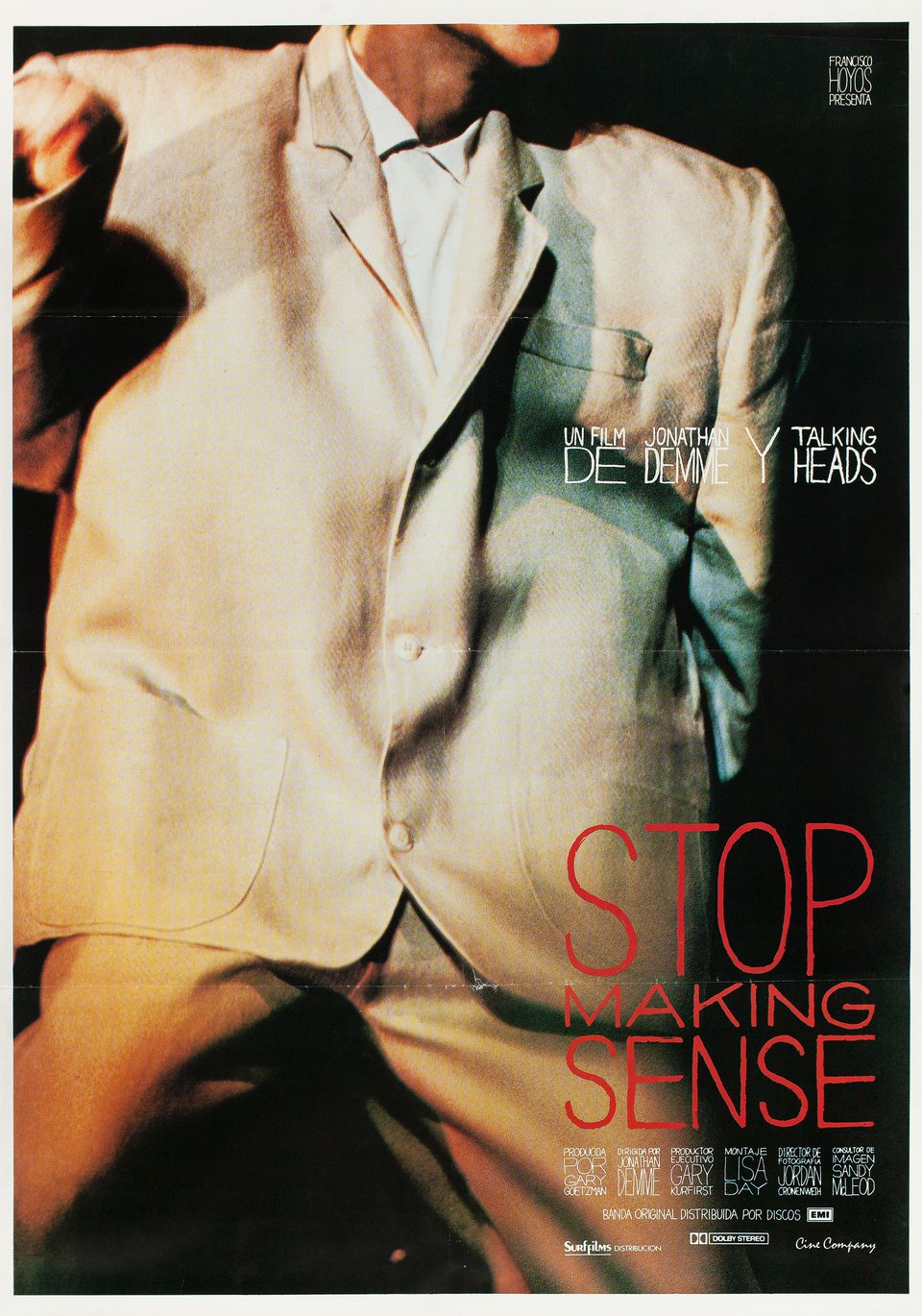 Stop Making Sense 1984 Argentine Poster Movie Poster Gallery