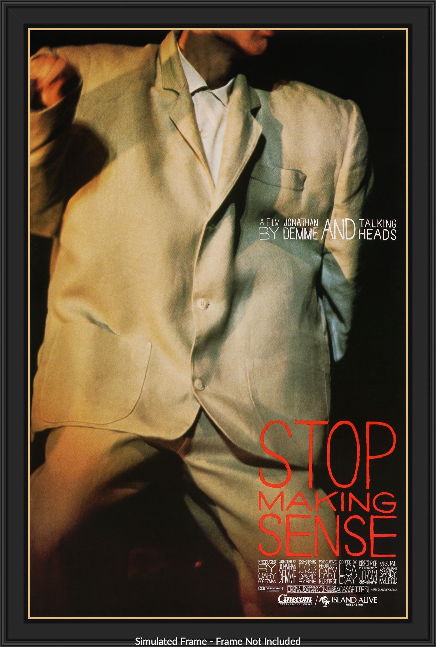 Stop Making Sense Original One Sheet Movie Poster Film Art Movie Posters