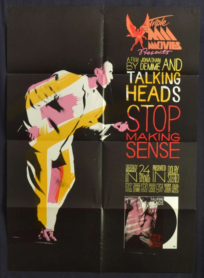 All About Movies Making Sense Movie Poster Original One Sheet 1984 Talking Heads Concert Film