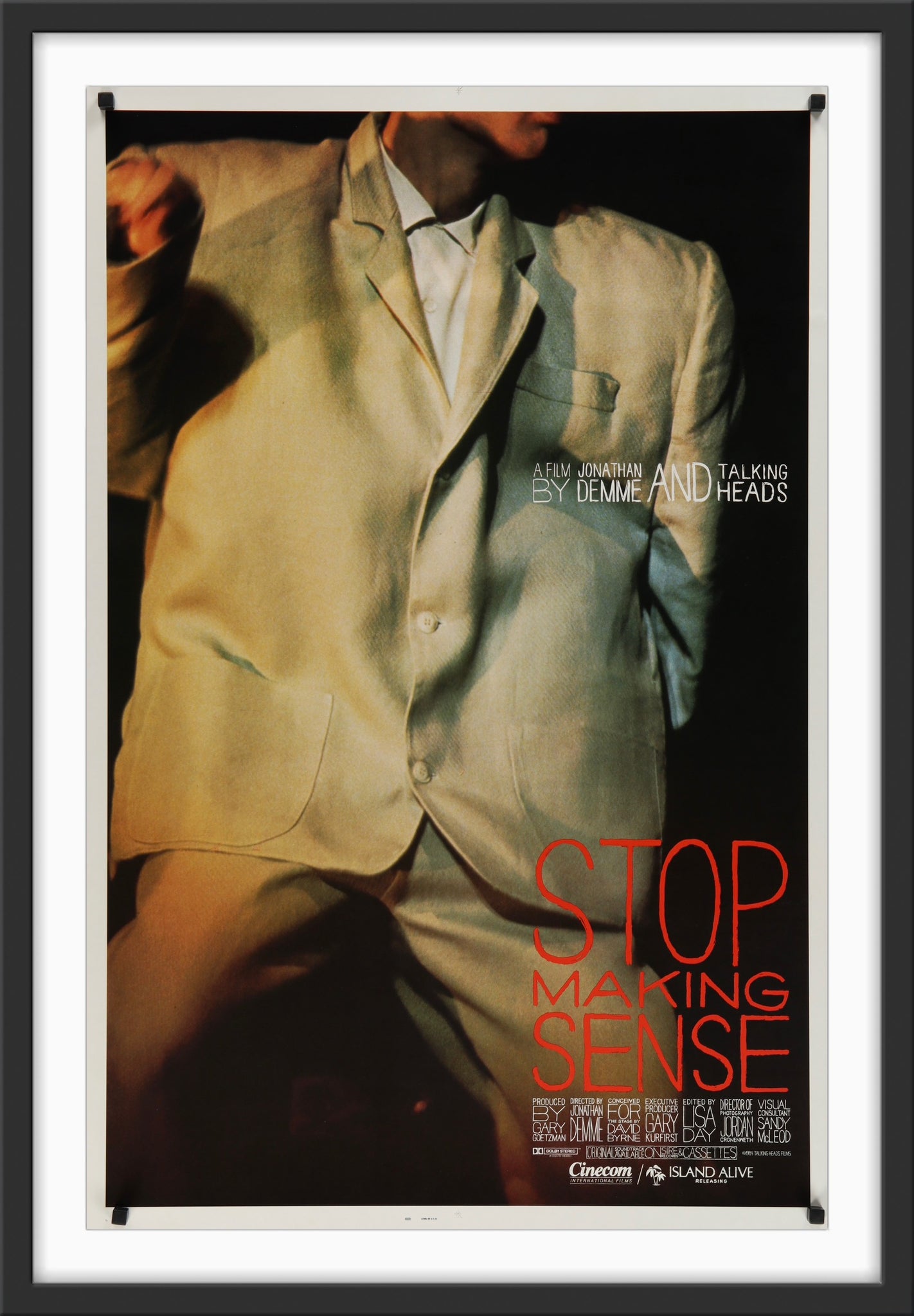 Stop Making Sense Movie Poster -Art of the Movies