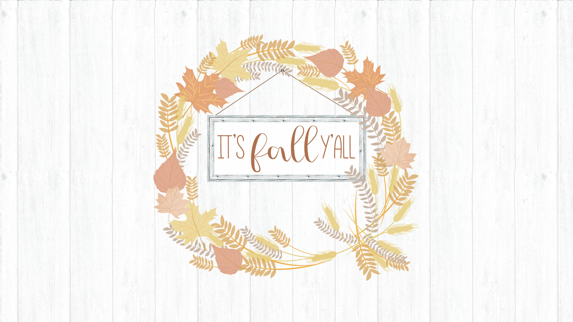 Fall Y'all. Freebie November 2018 Tech Wallpaper. Design Works Intl