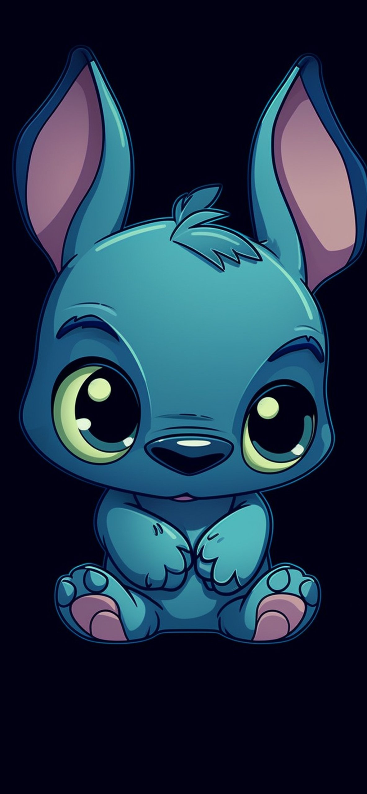 Little Stitch Dark Blue Wallpaper