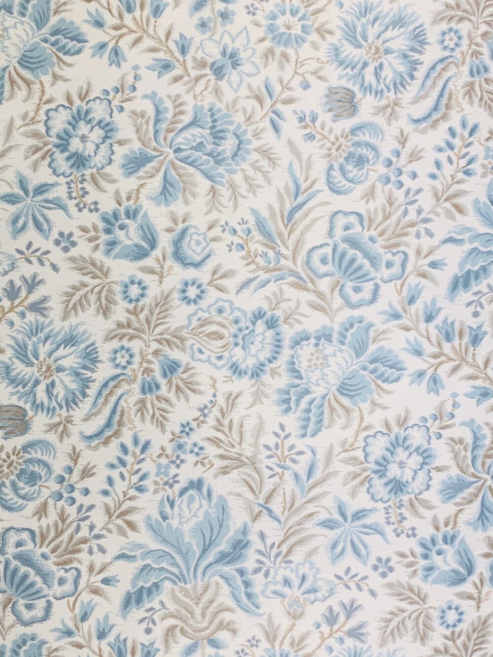 Vintage Blue Floral Wallpaper