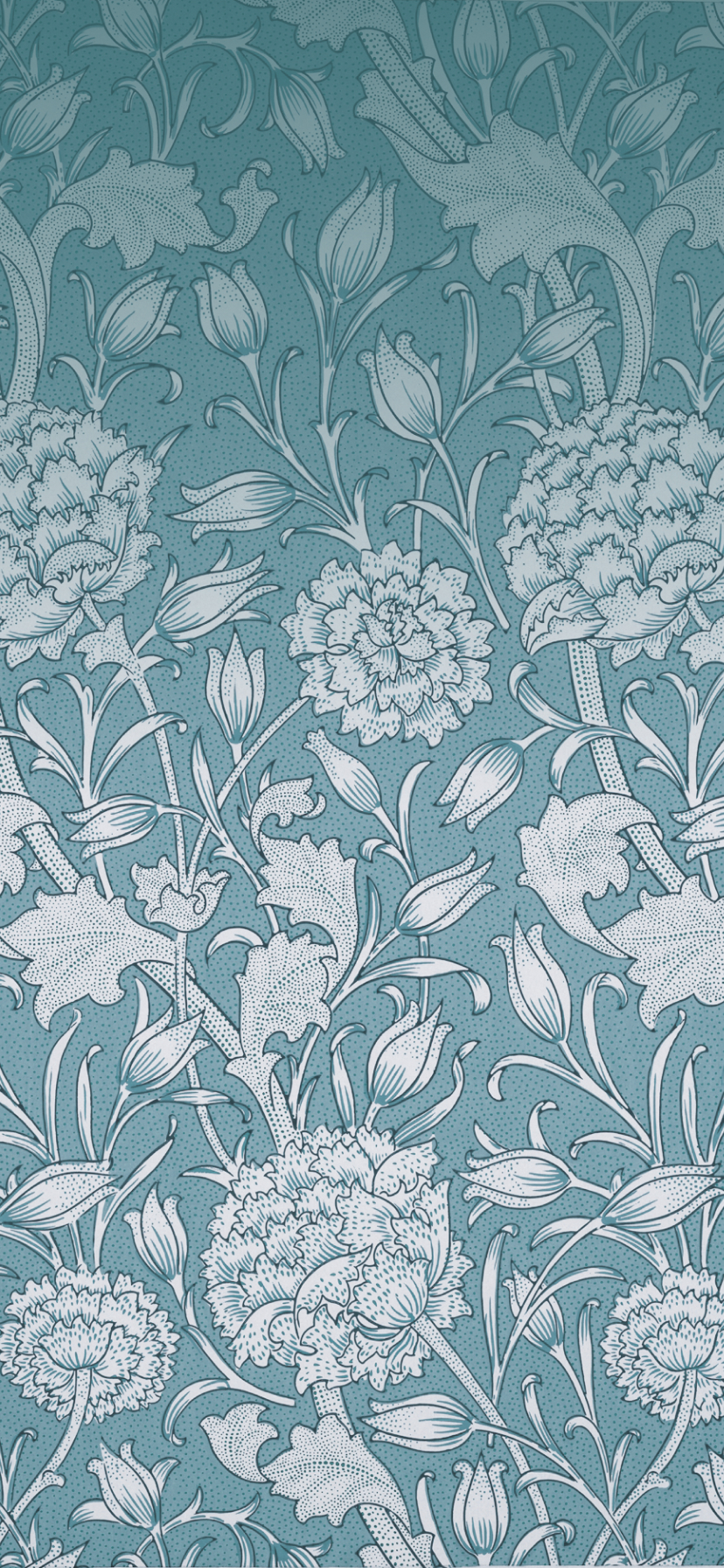 Wild Tulip Blue by William Morris Vintage Floral Wallpaper