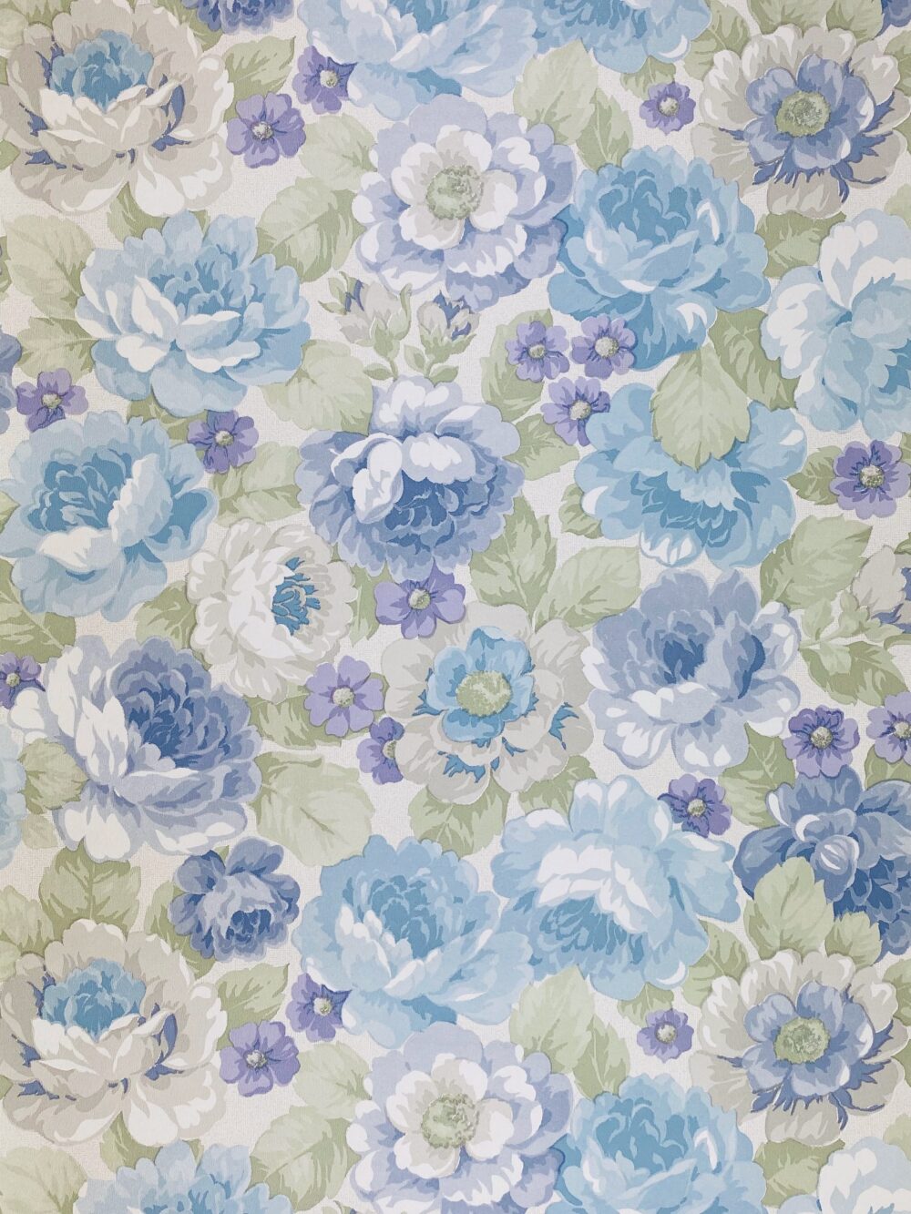 Retro Blue and Purple Flower