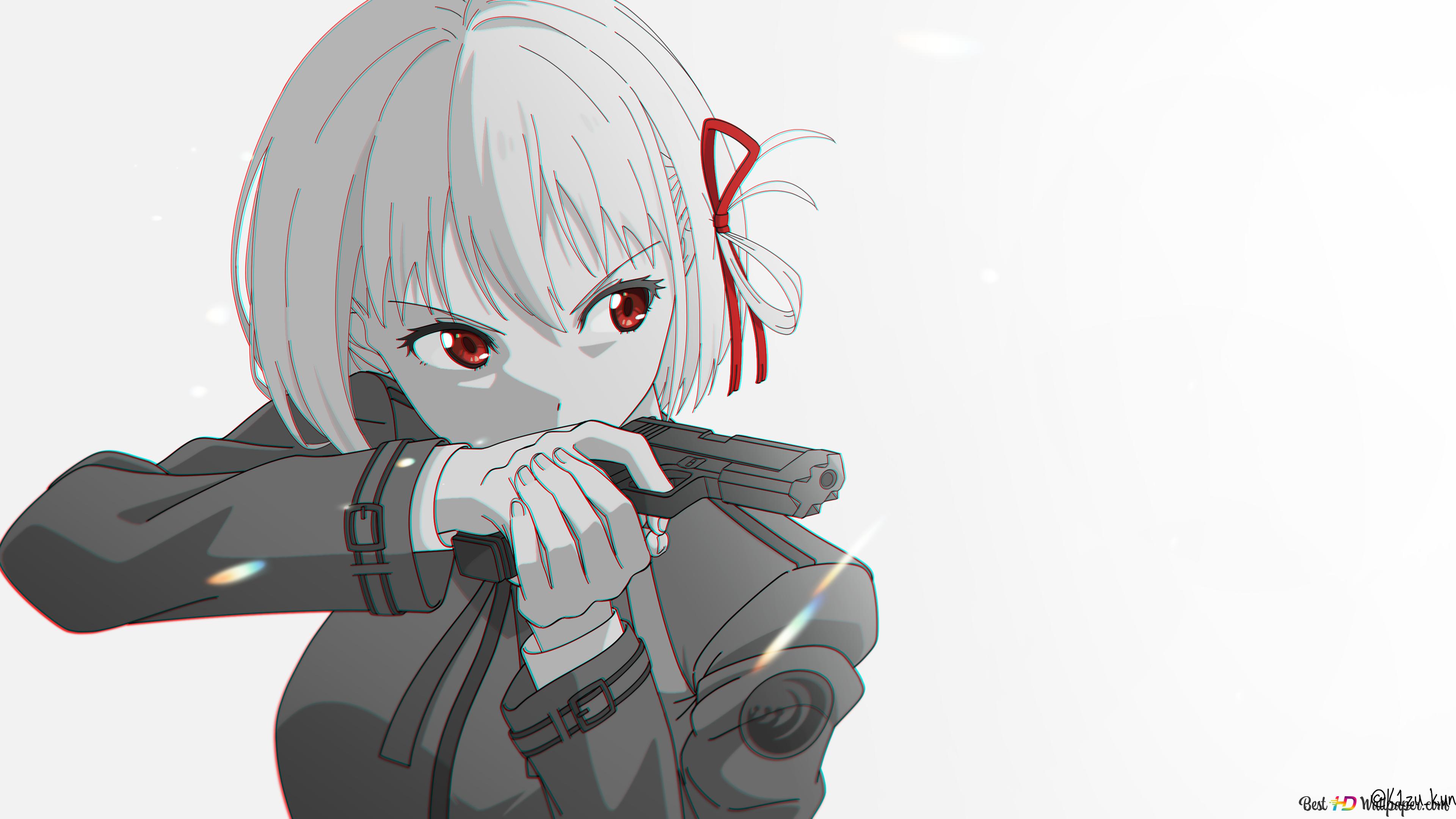 Lycoris Recoil Nishikigi 4K wallpaper download