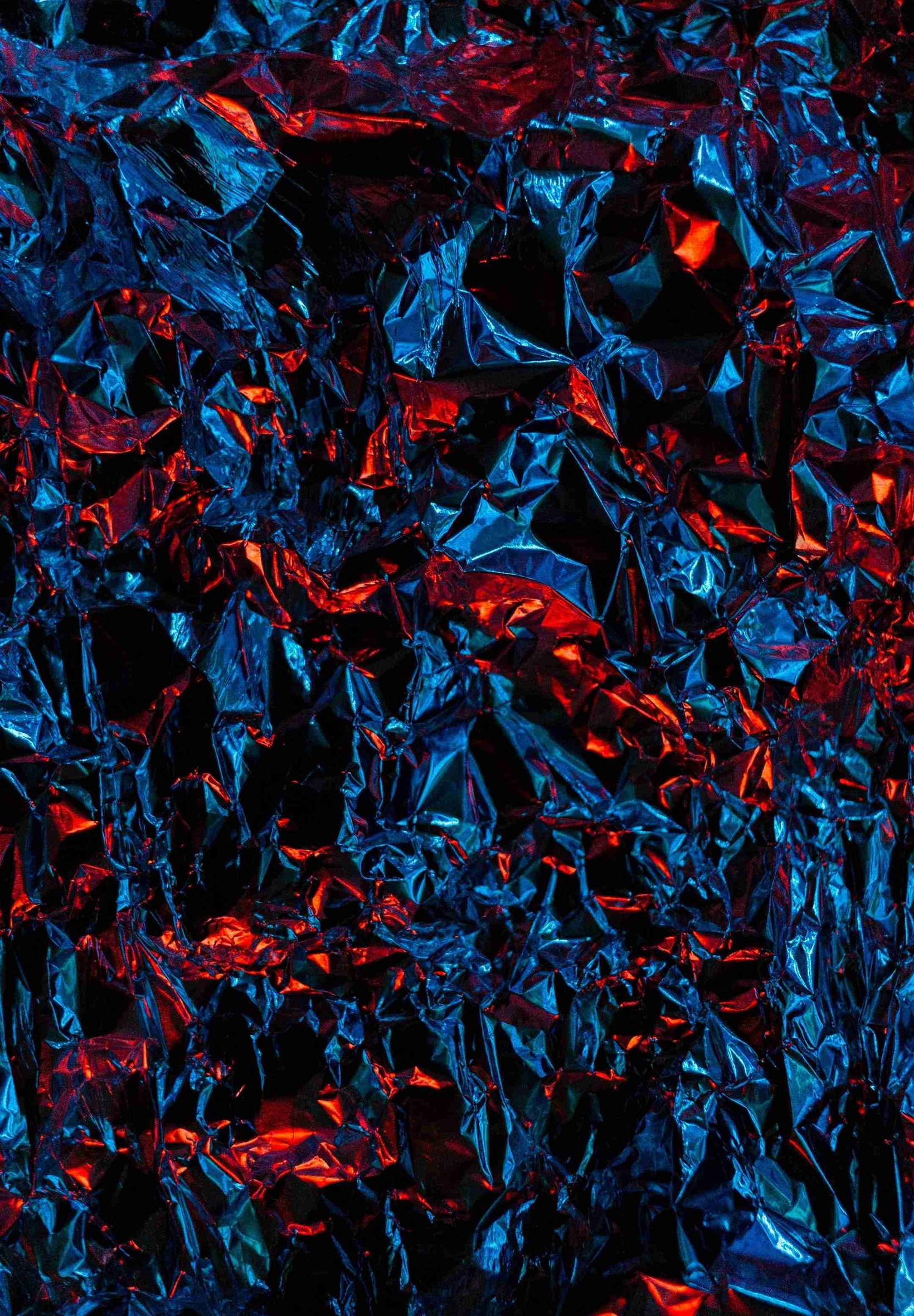 Blue Orange Shiny Sheet 4K iPad Wallpaper