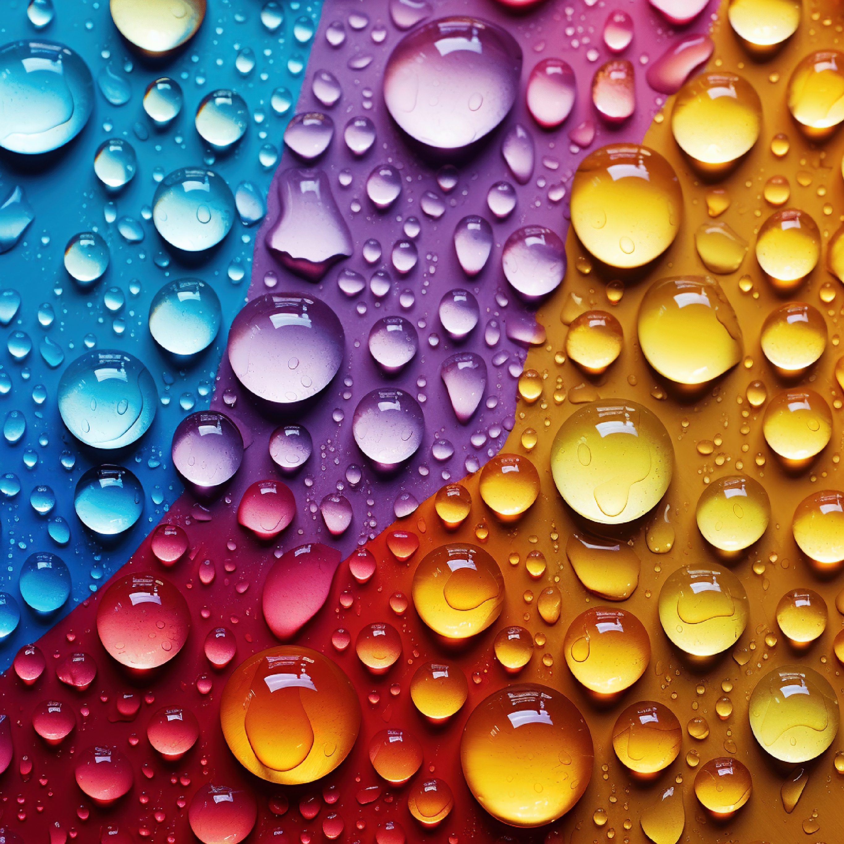 Water drops Wallpaper 4K, Colorful