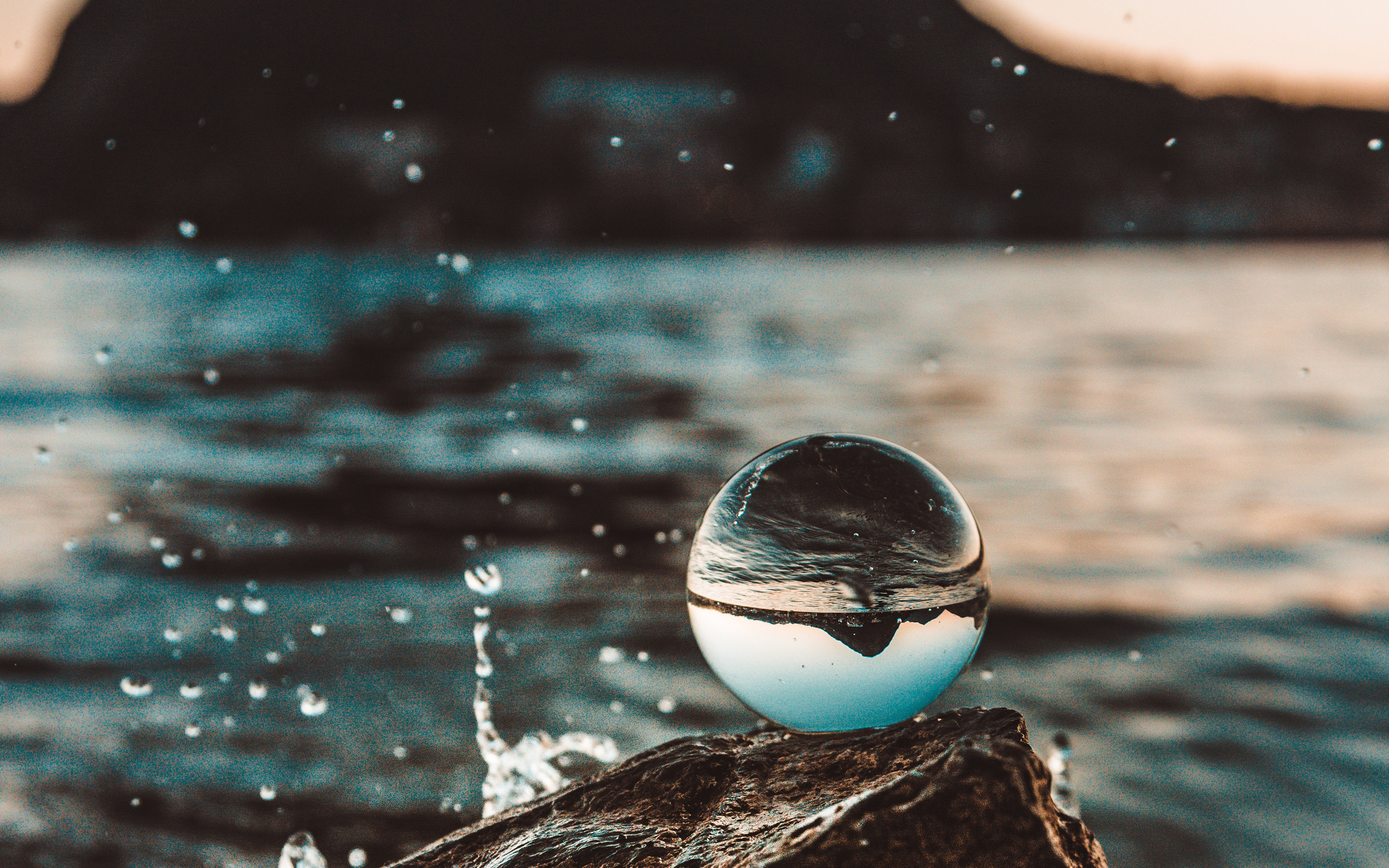 wallpaper for desktop, laptop. nature sea water drop photo sunset