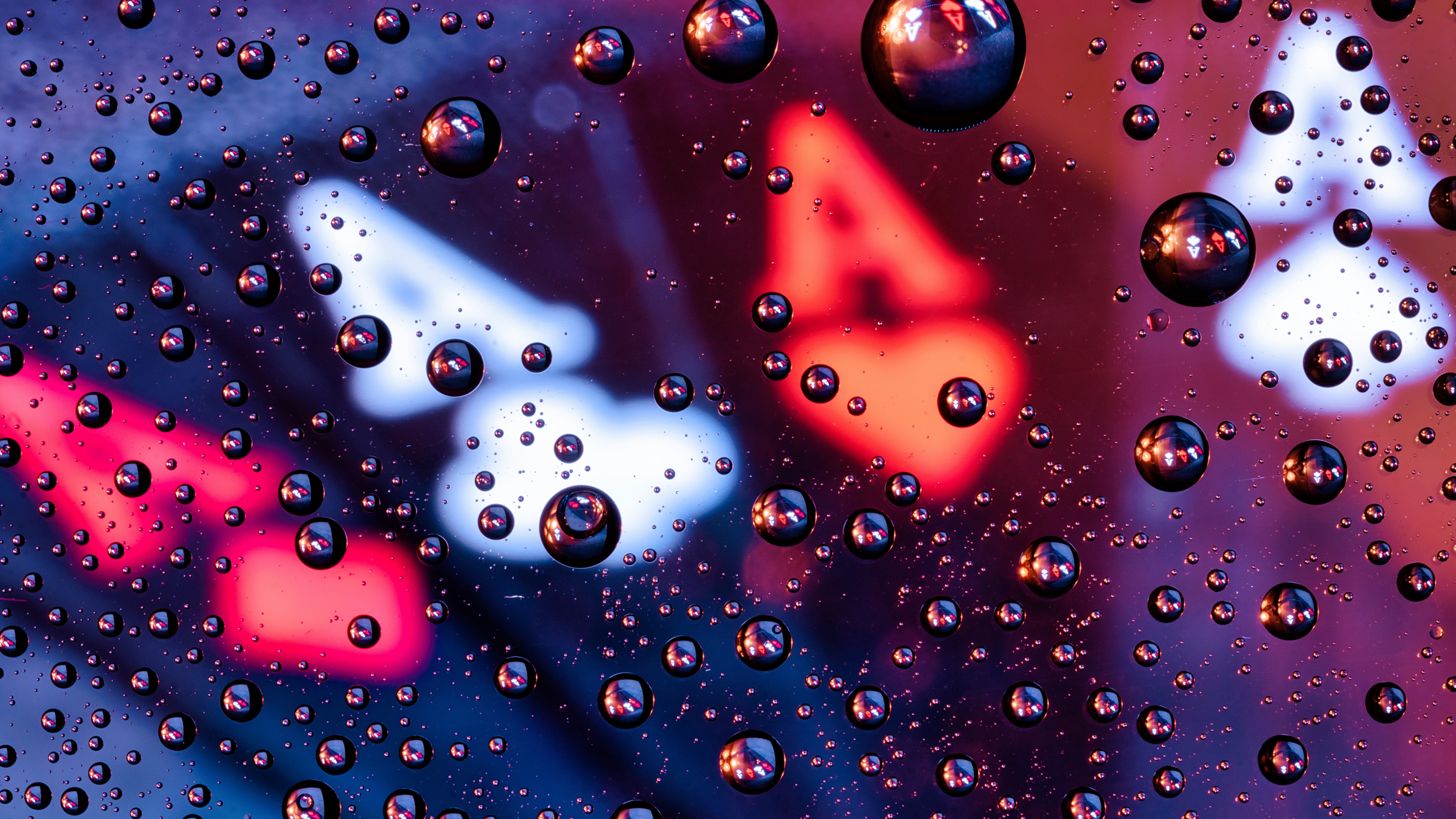 Water droplets Wallpaper 4K, Glass
