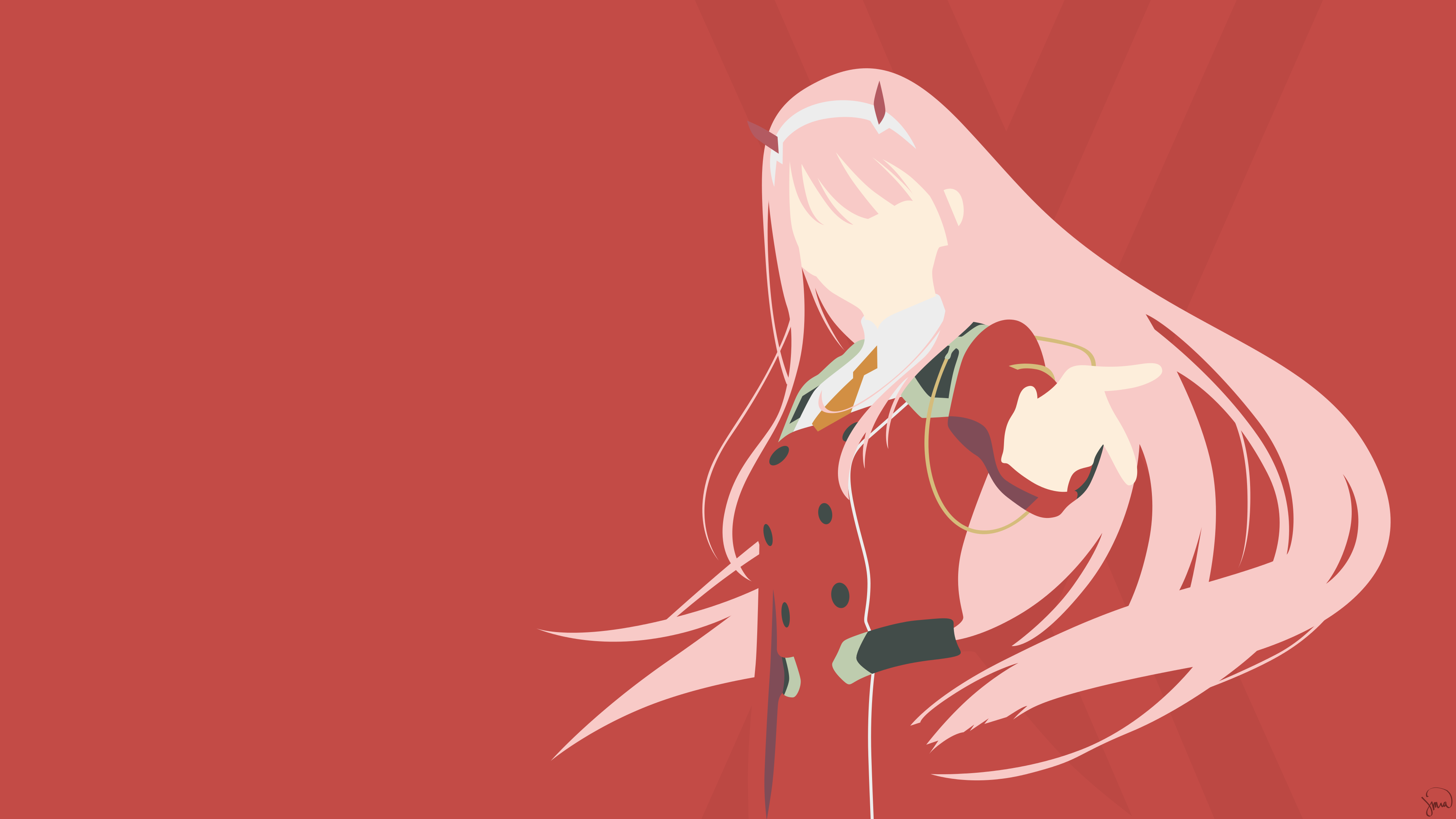 3840x2160 Anime, Girl, Zero Two (Darling in the FranXX) wallpaper PNG