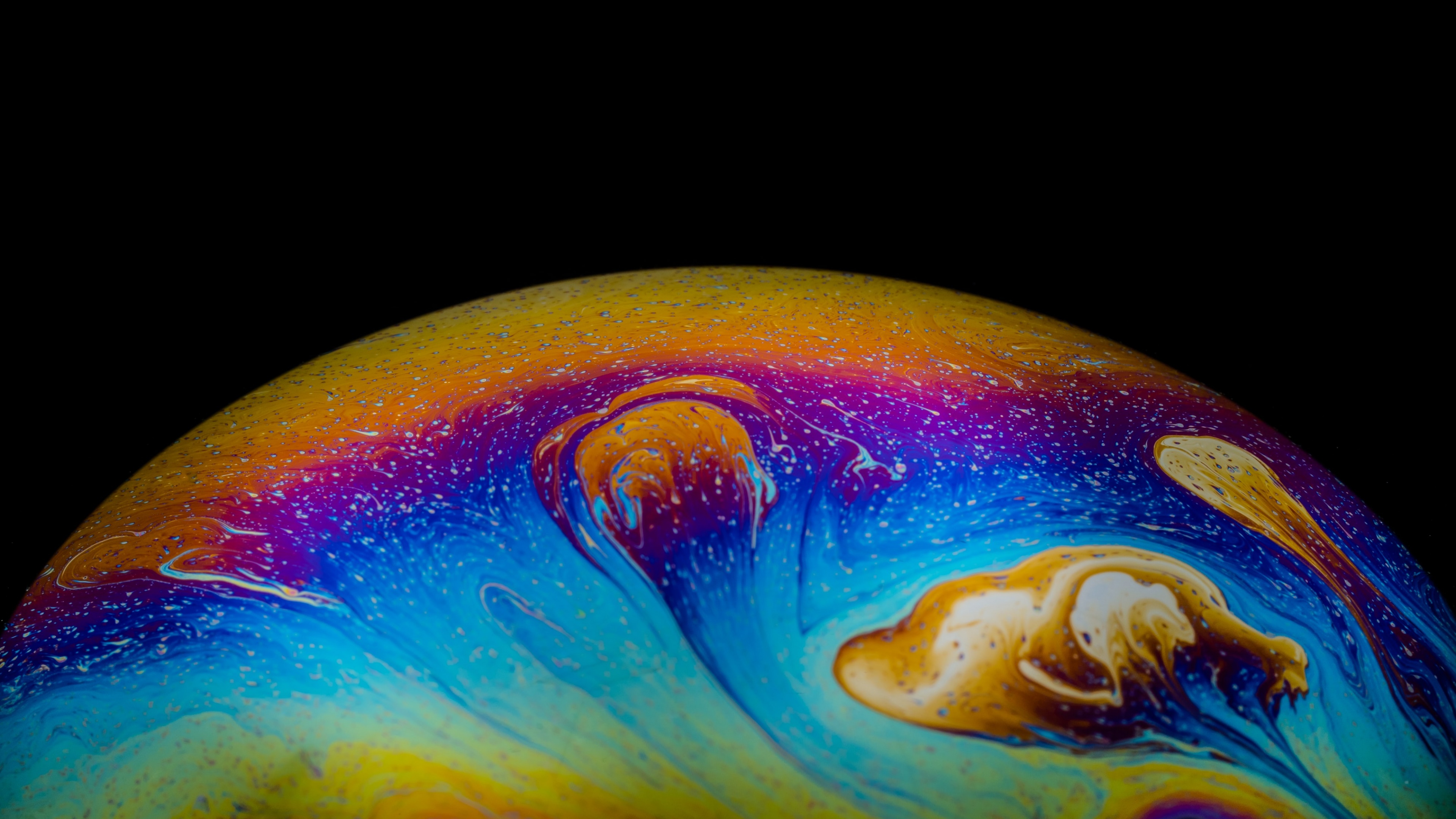 Bubble Planet Wallpaper 4K, Soap Bubble, Macro, Aqua Art