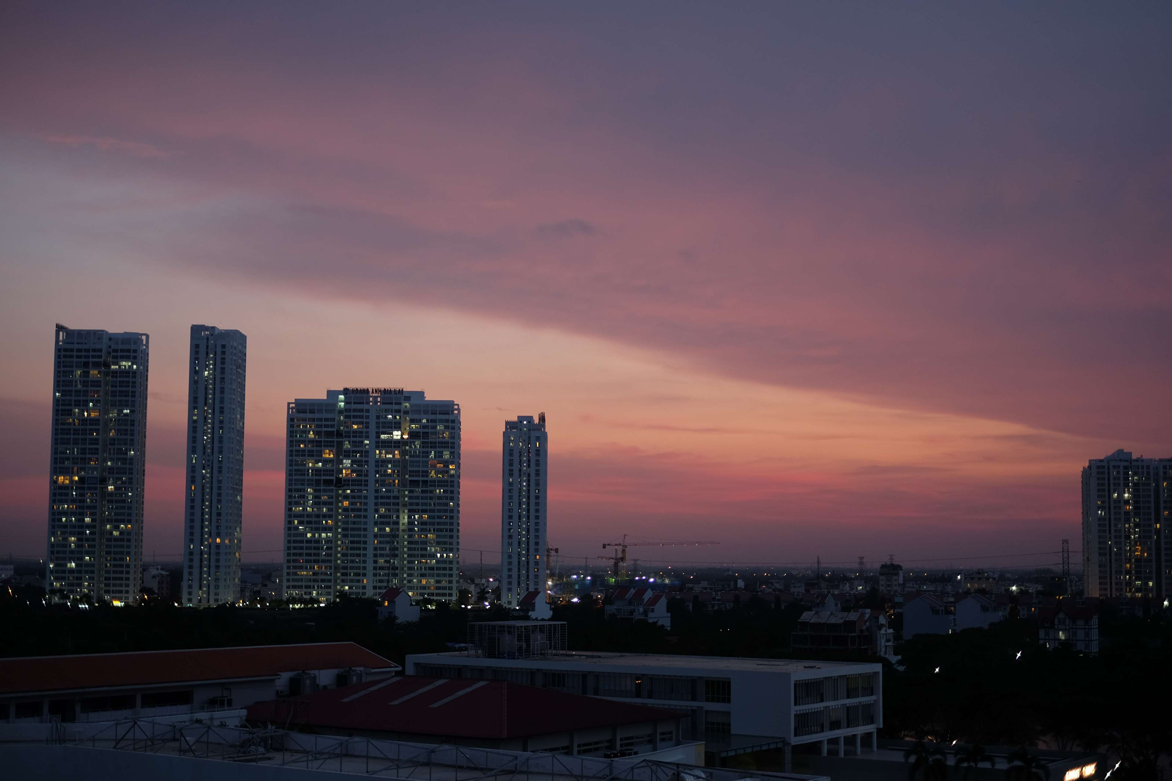 beautiful, buildings, city, cityview, landscape, place, saigon, sunset, vietnam 4k wallpaper