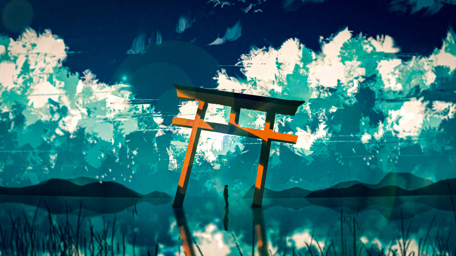 Torii Gate Background. Wallpaper