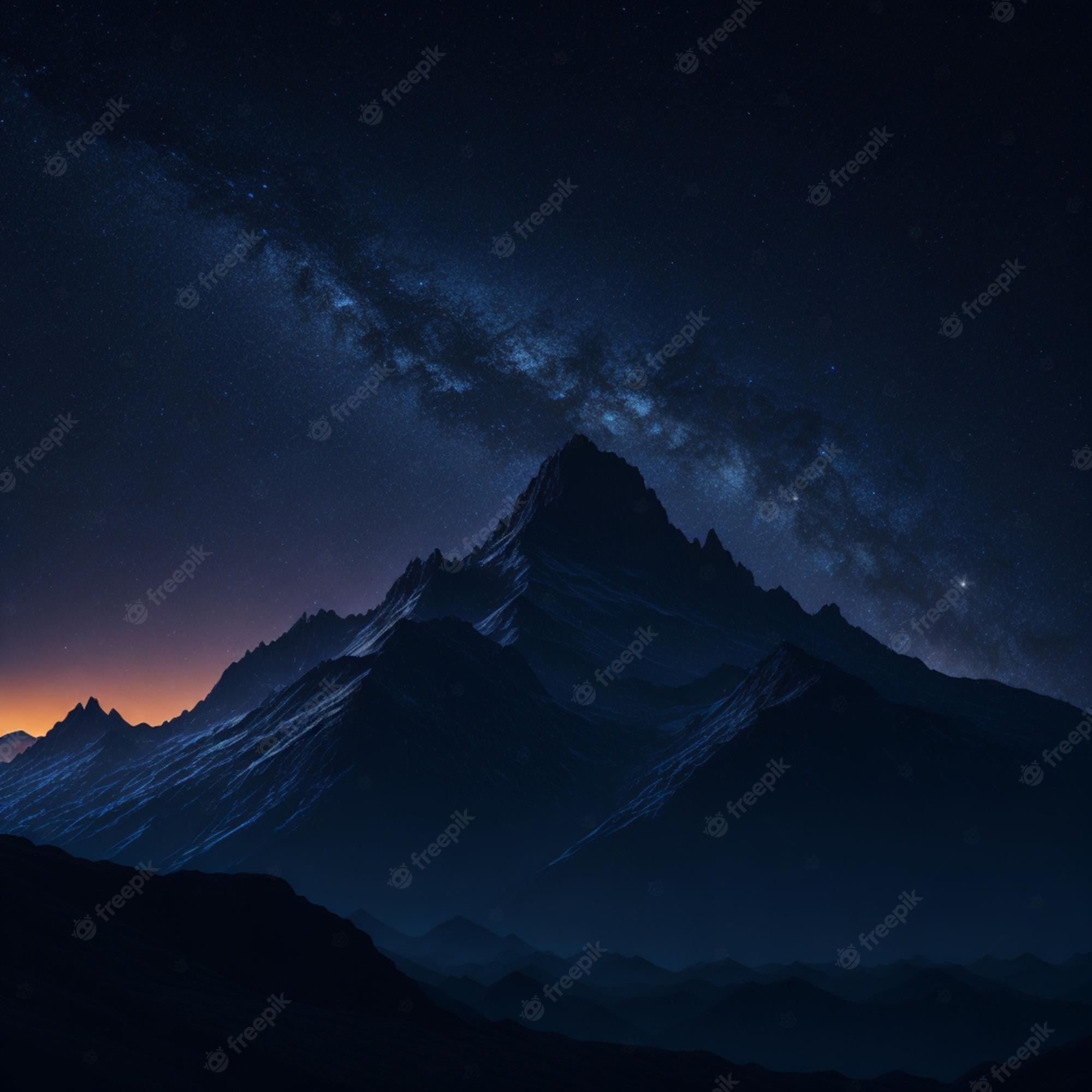 Night Mountain Wallpaper Image