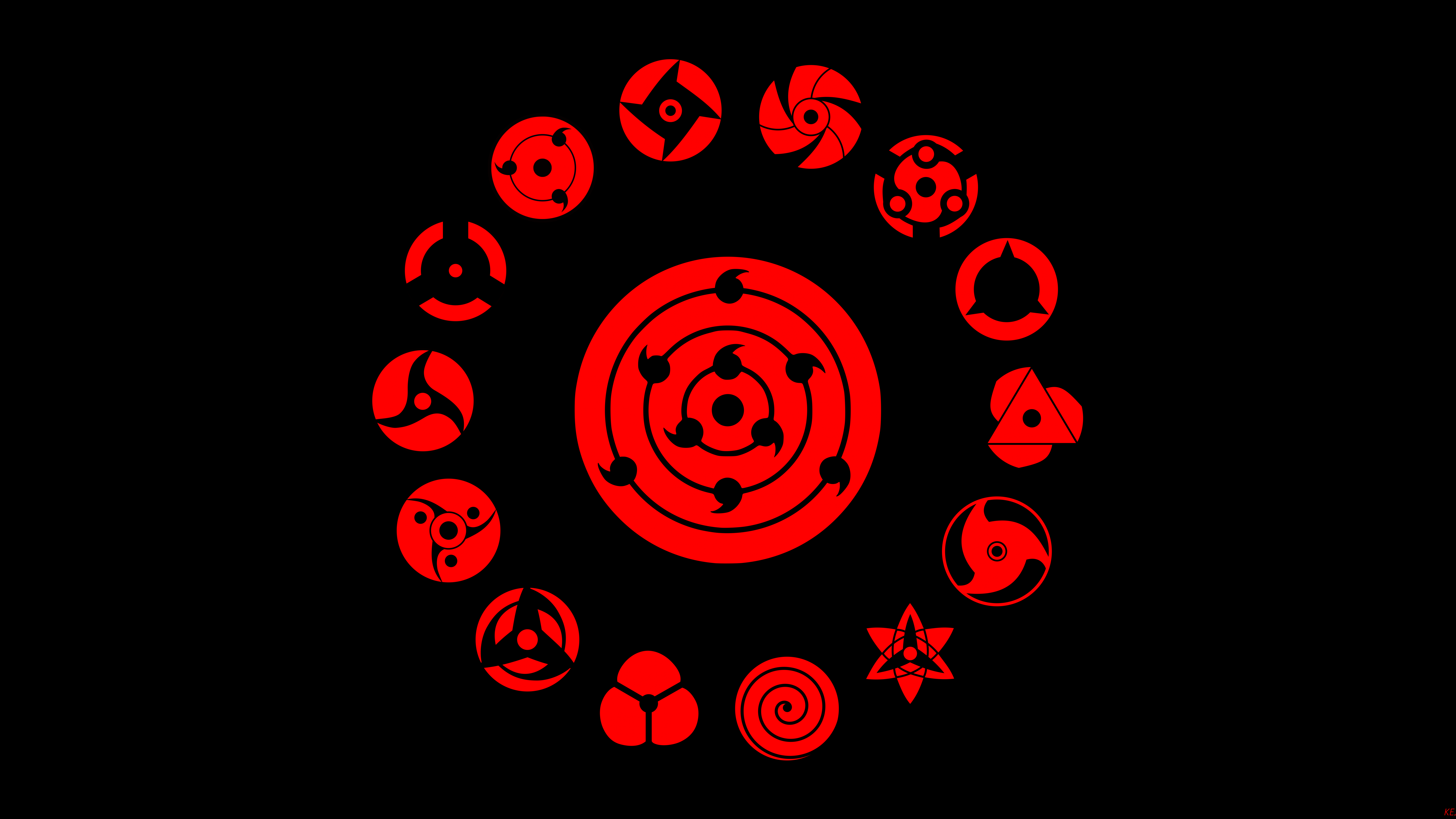 Sharingan Wallpaper 4K, Naruto, 5K, 8K, Black background