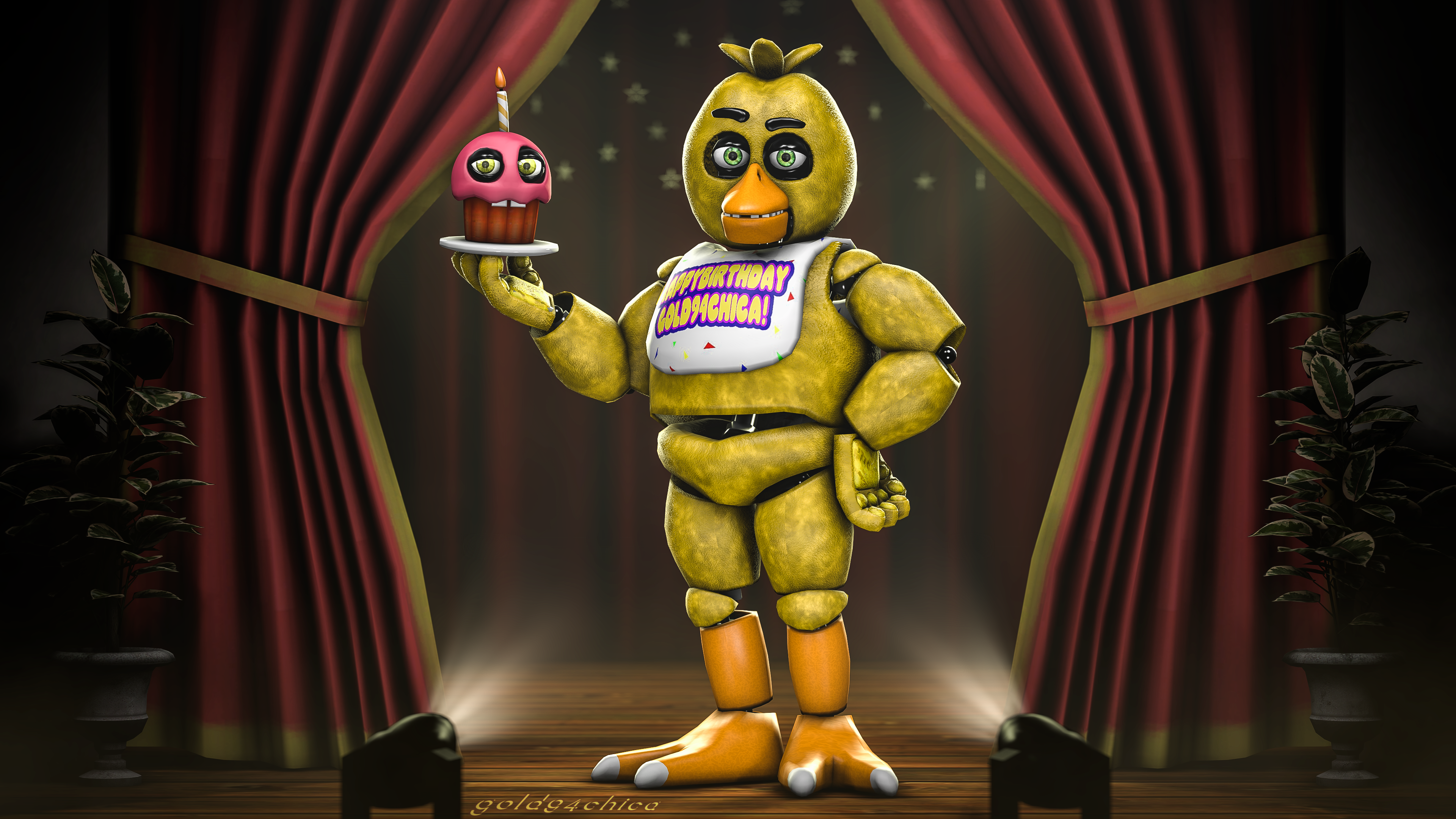 4K Chica (Five NIghts at Freddy's) Wallpaper and Background Image
