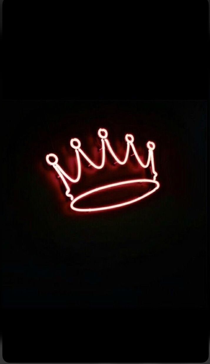 Red neon crown Wallpaper Download