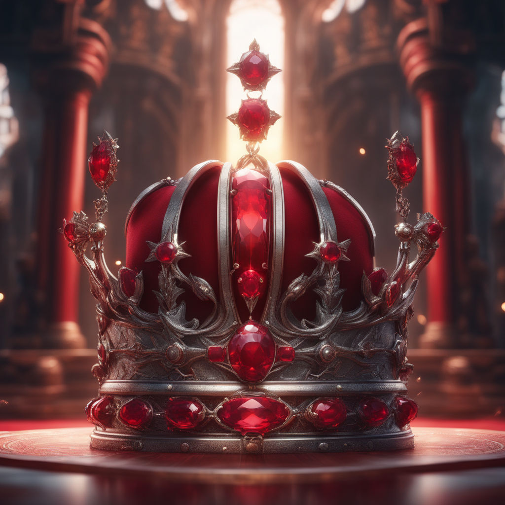 A large detailed red crown