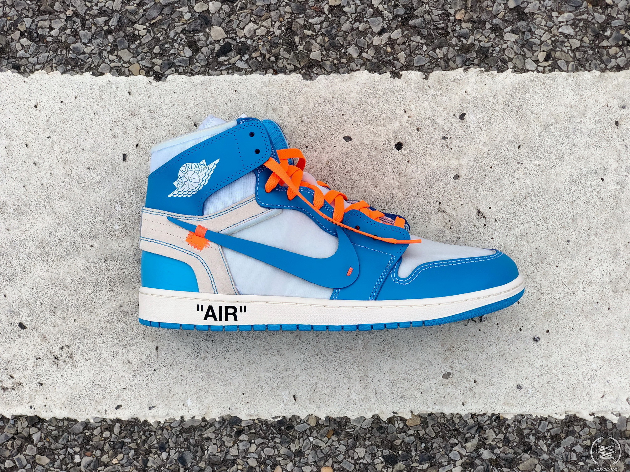 Here's A Detailed Look At Virgil Abloh's Off White Air Jordan 1 'UNC'