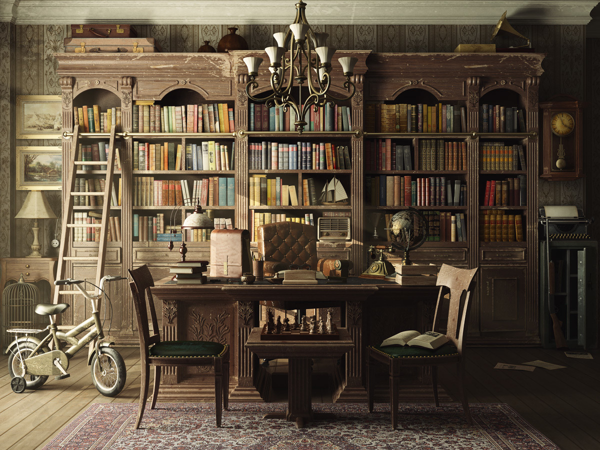 library HD wallpaper, background