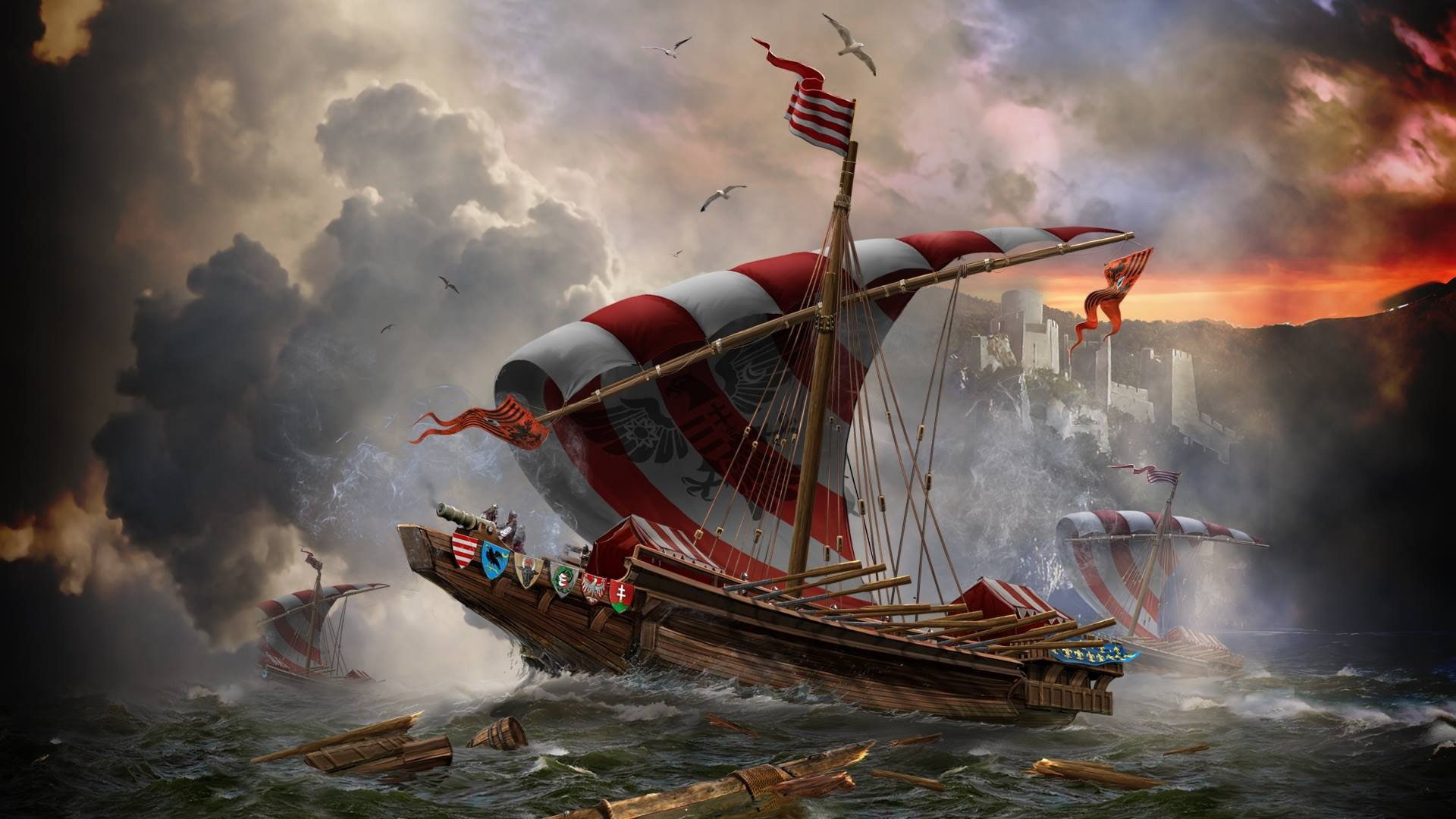naval battles 1080P, 2k, 4k Full HD Wallpaper, Background Free Download