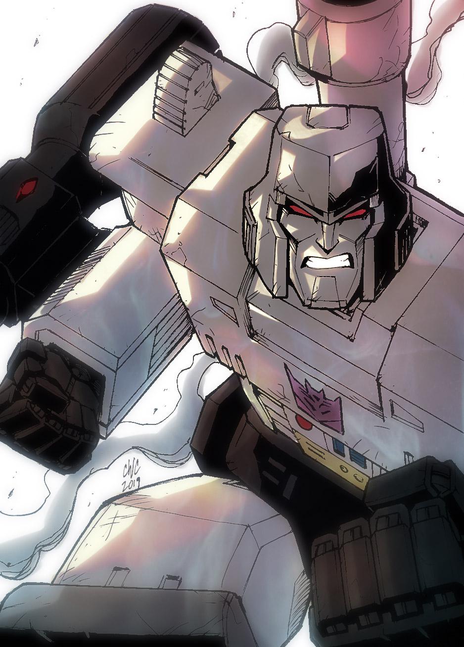 Took this line art of Megatron by Casey Coller, and digitally coloured it for some fun. [Fanart]