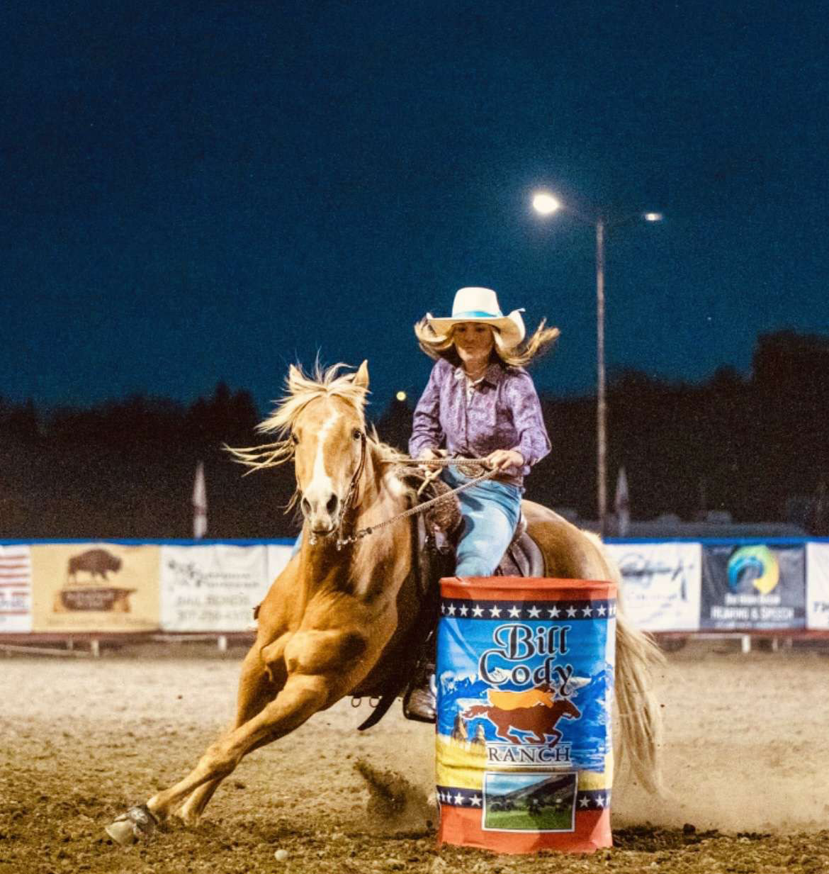 Barrel racer enjoys time at Nite Rodeo
